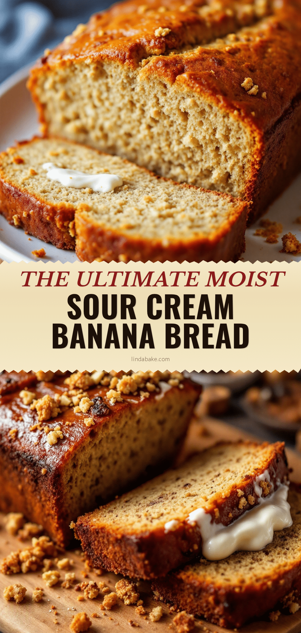 best easy moist sour cream banana bread recipe