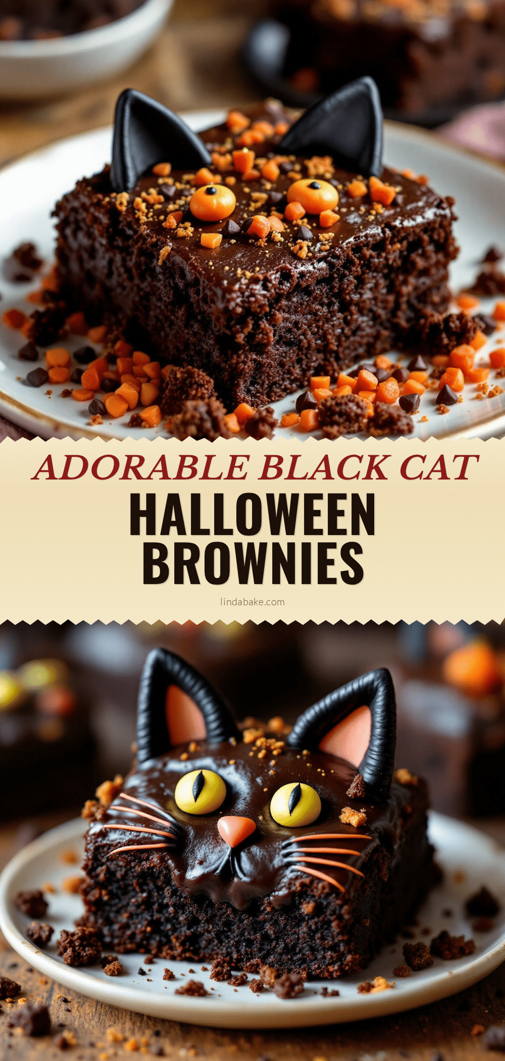 black cat halloween brownies recipe