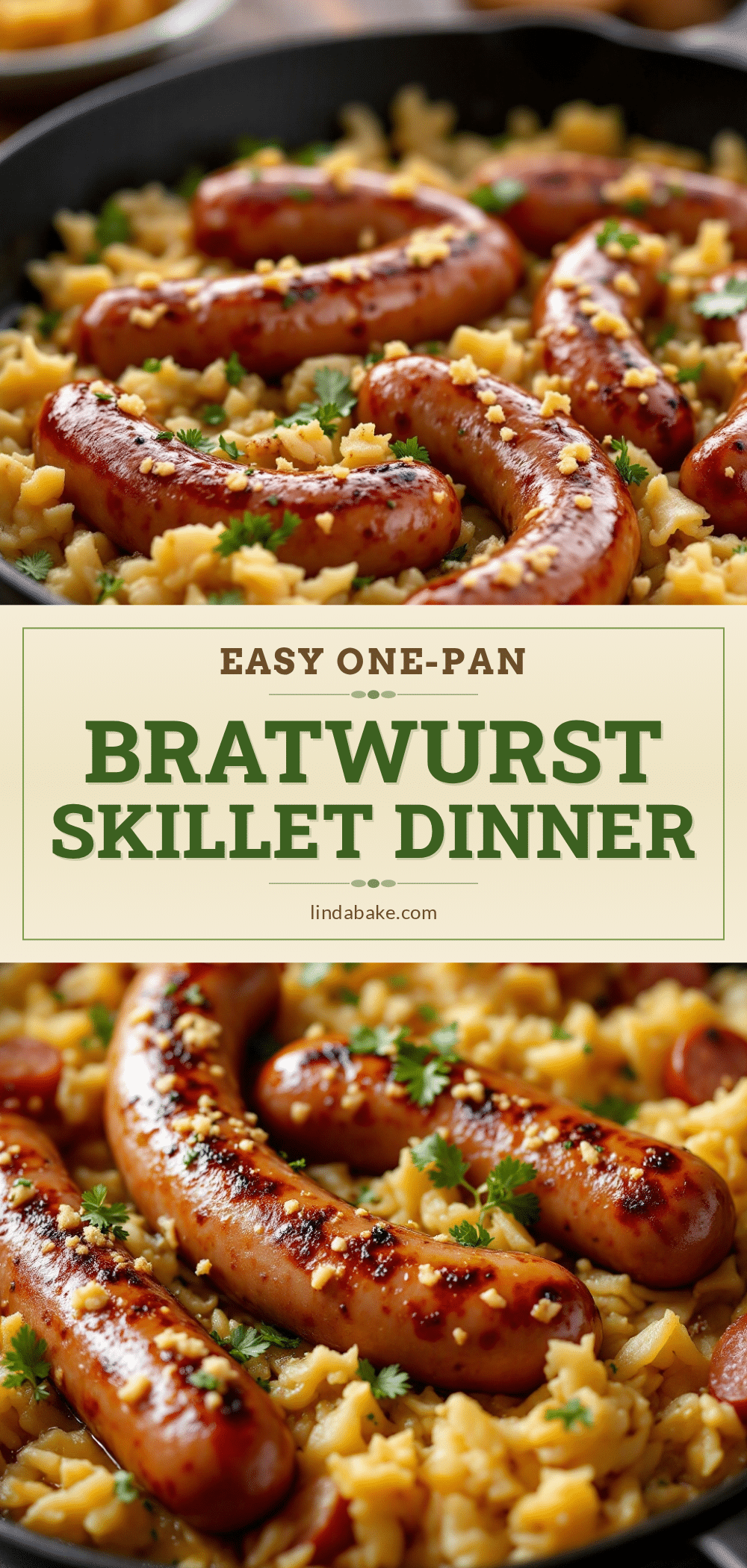 bratwurst and sauerkraut skillet dinner recipe