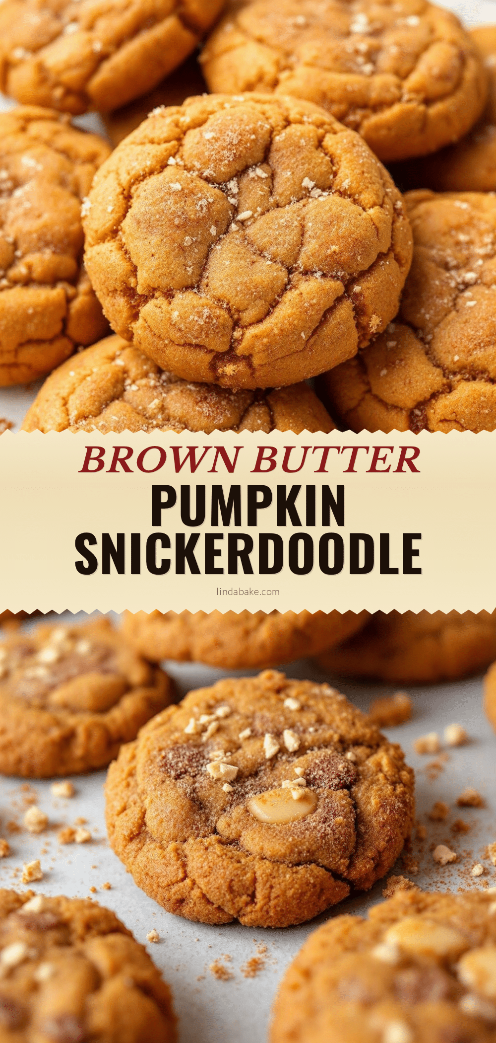 brown butter pumpkin snickerdoodle cookies recipe