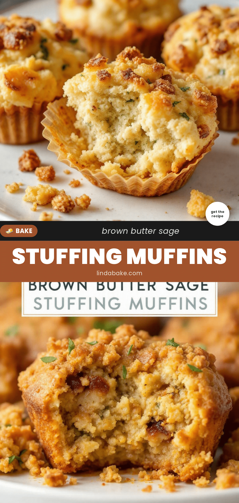 brown butter sage stuffing muffins recipe
