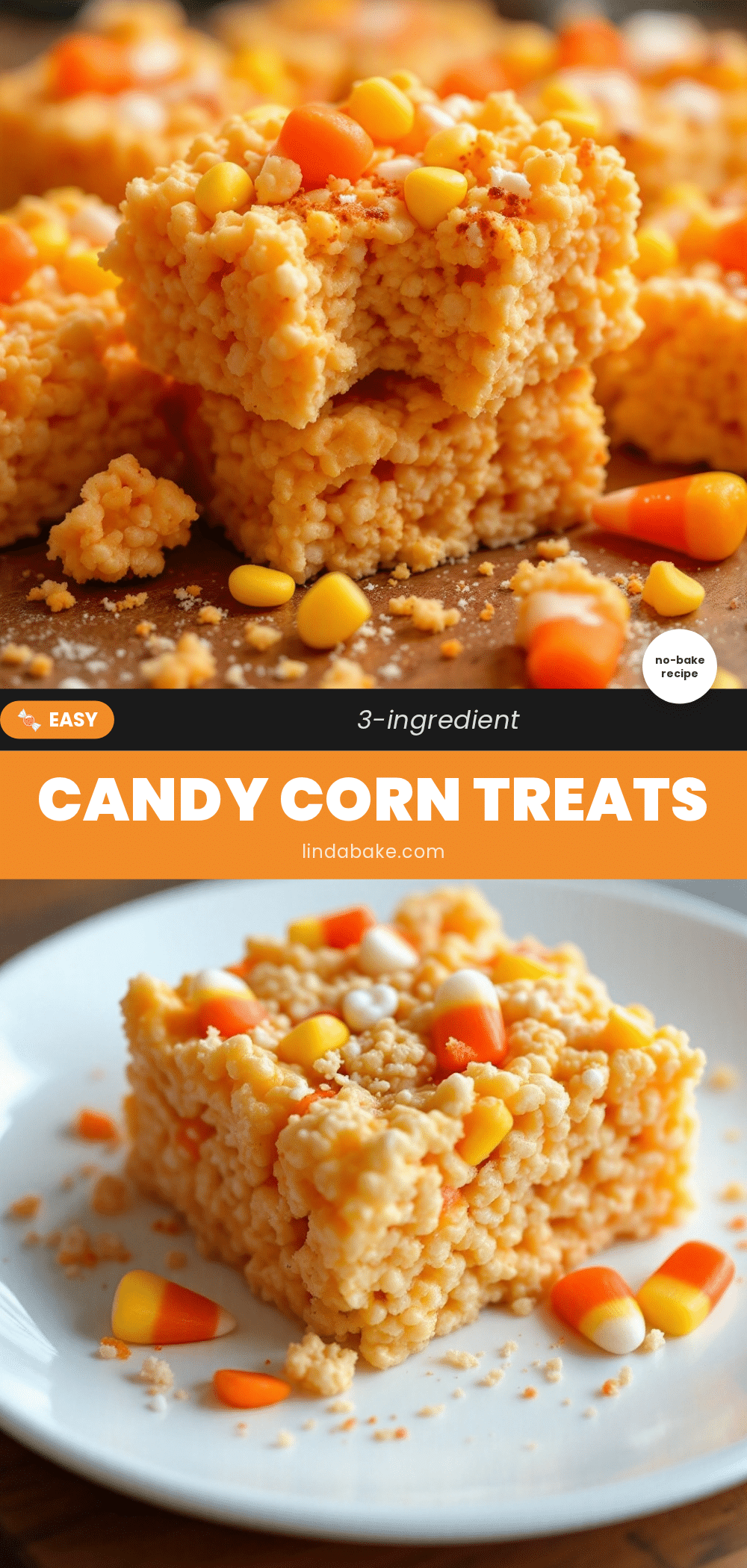 candy corn rice krispie treats recipe