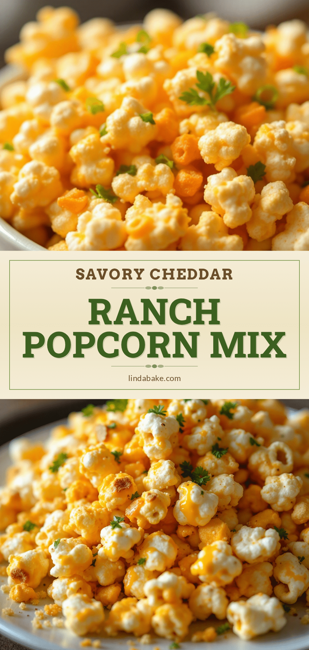 cheddar ranch popcorn snack mix recipe