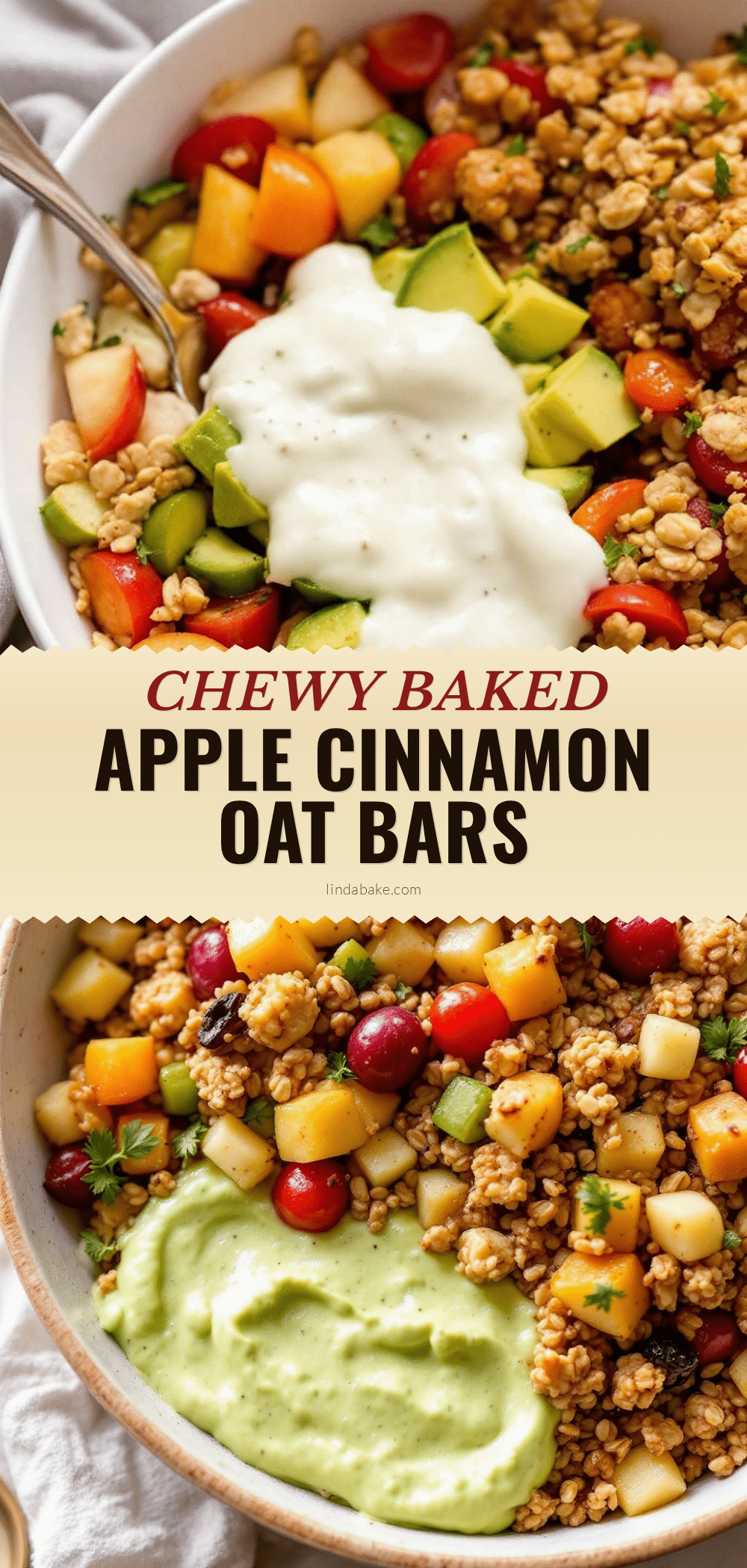 chewy baked apple cinnamon oat snack bars recipe