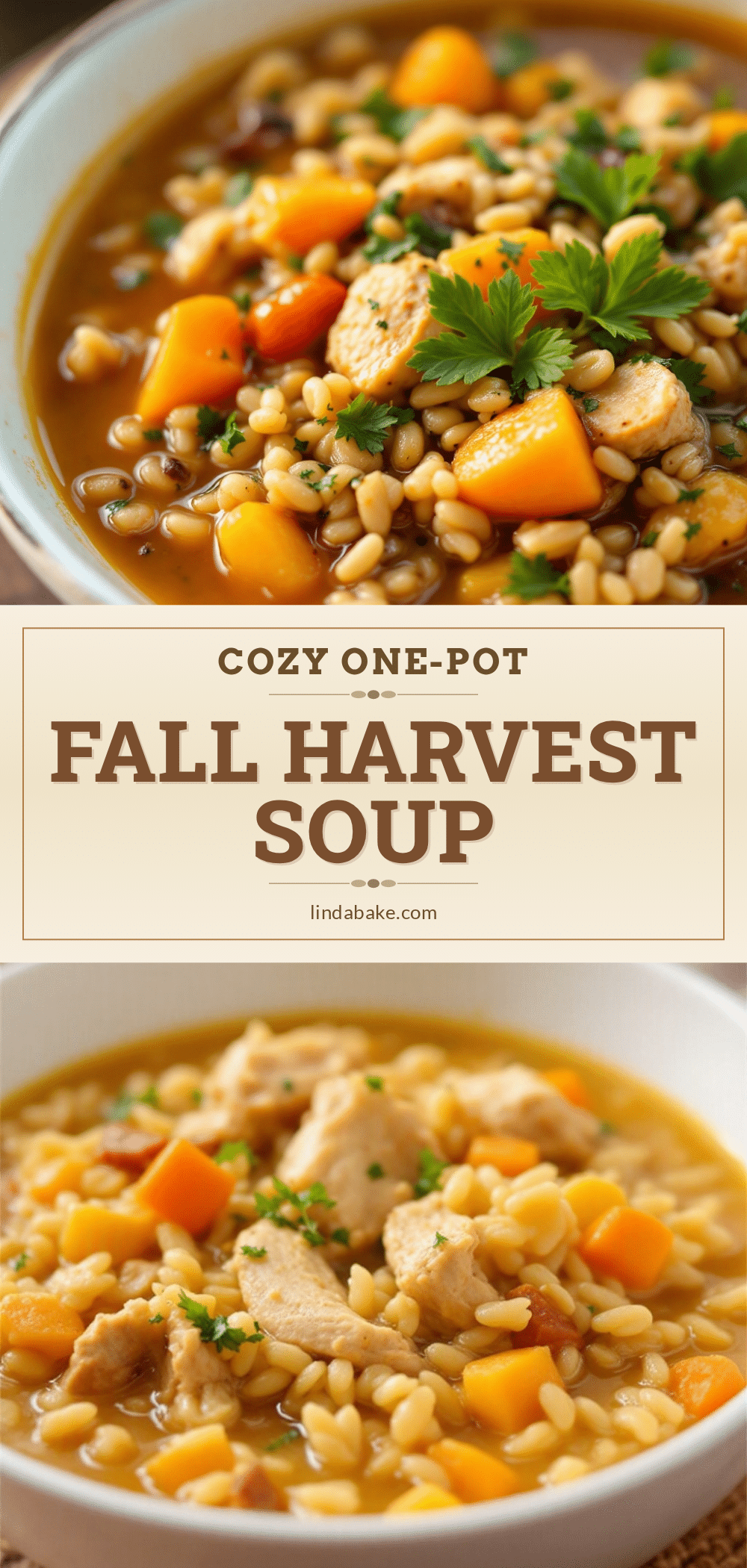 cozy one-pot fall harvest chicken and wild rice soup recipe