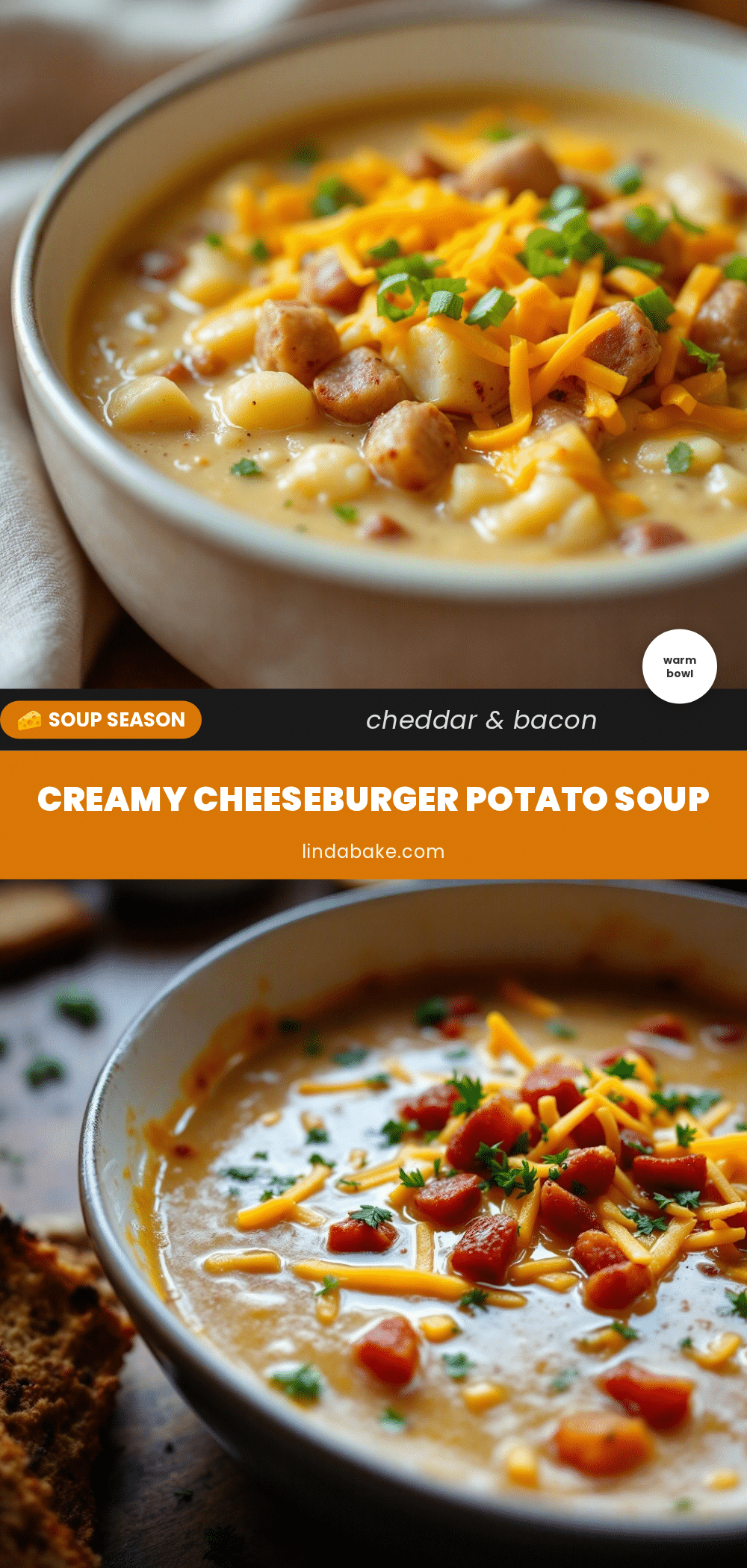 creamy cheeseburger potato soup recipe