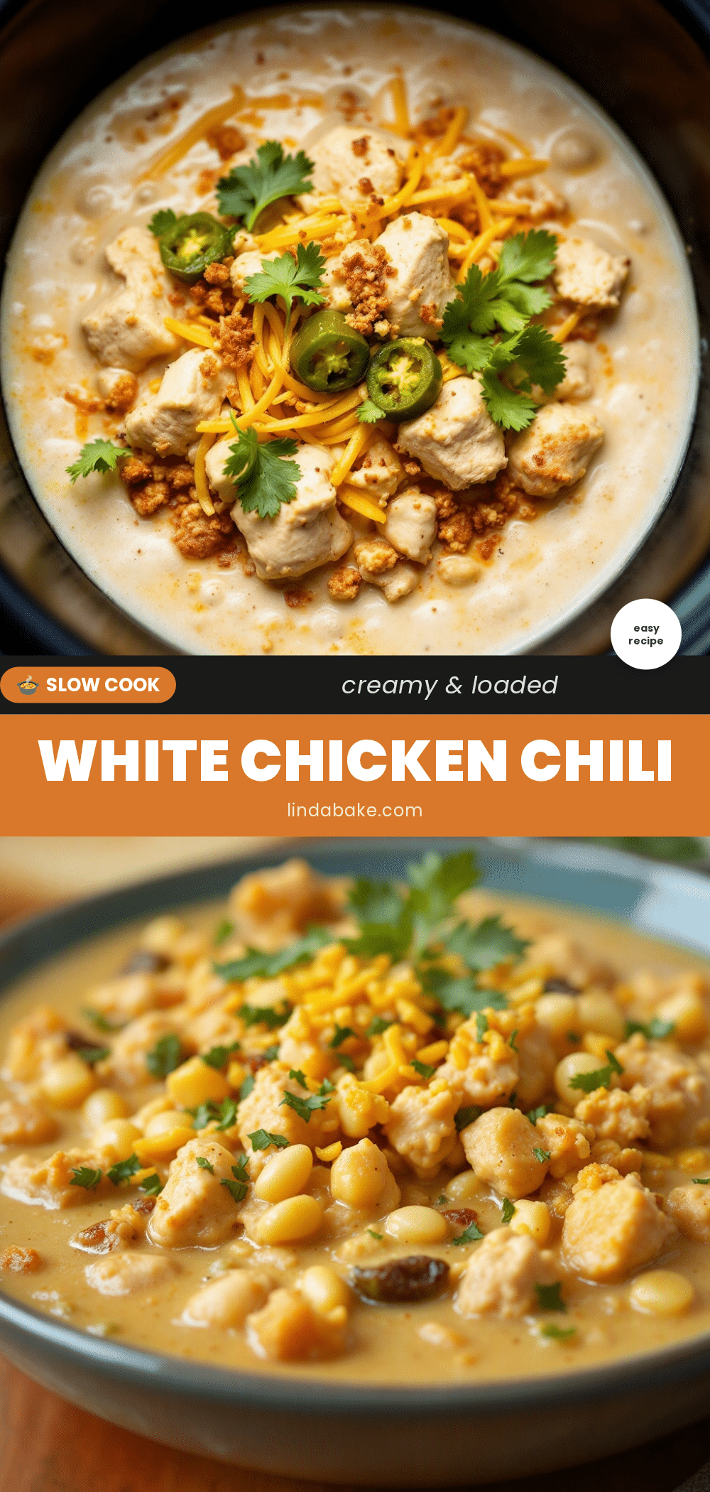 creamy crockpot white chicken chili with poblanos recipe