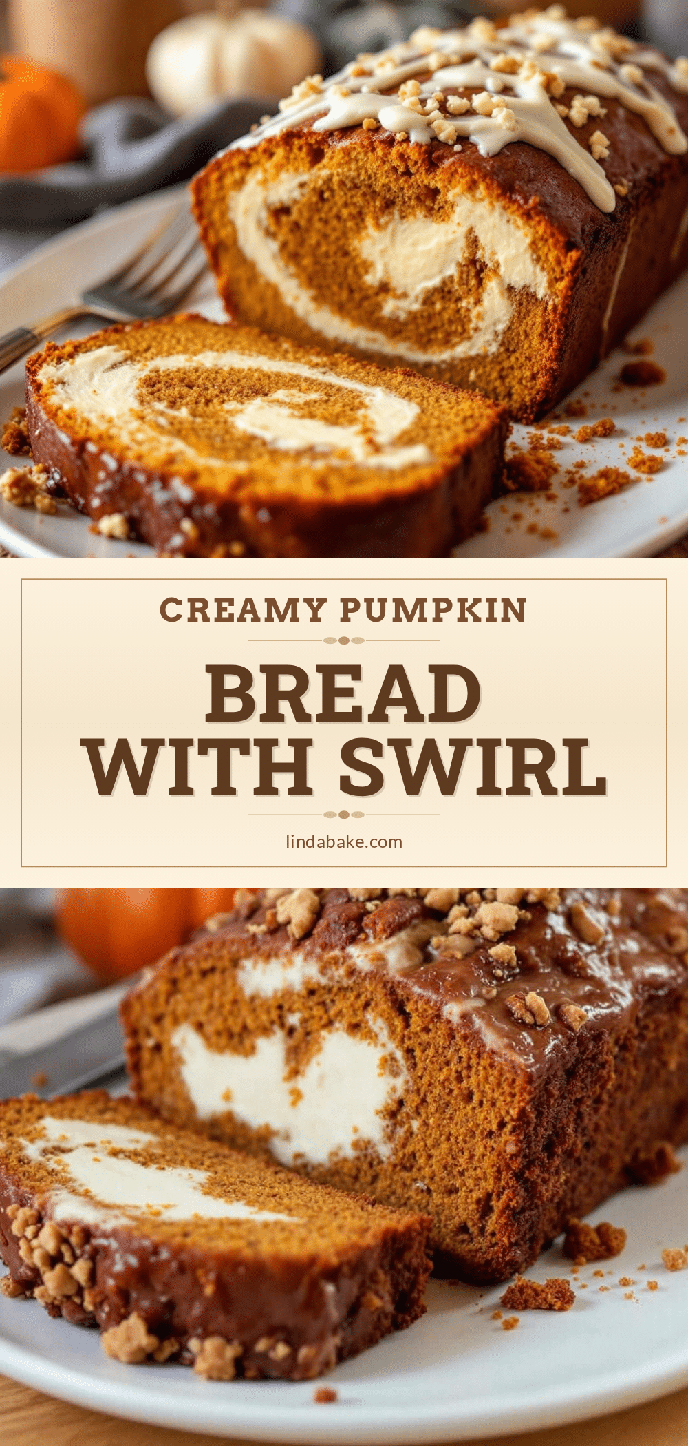 creamy pumpkin bread with cream cheese swirl recipe