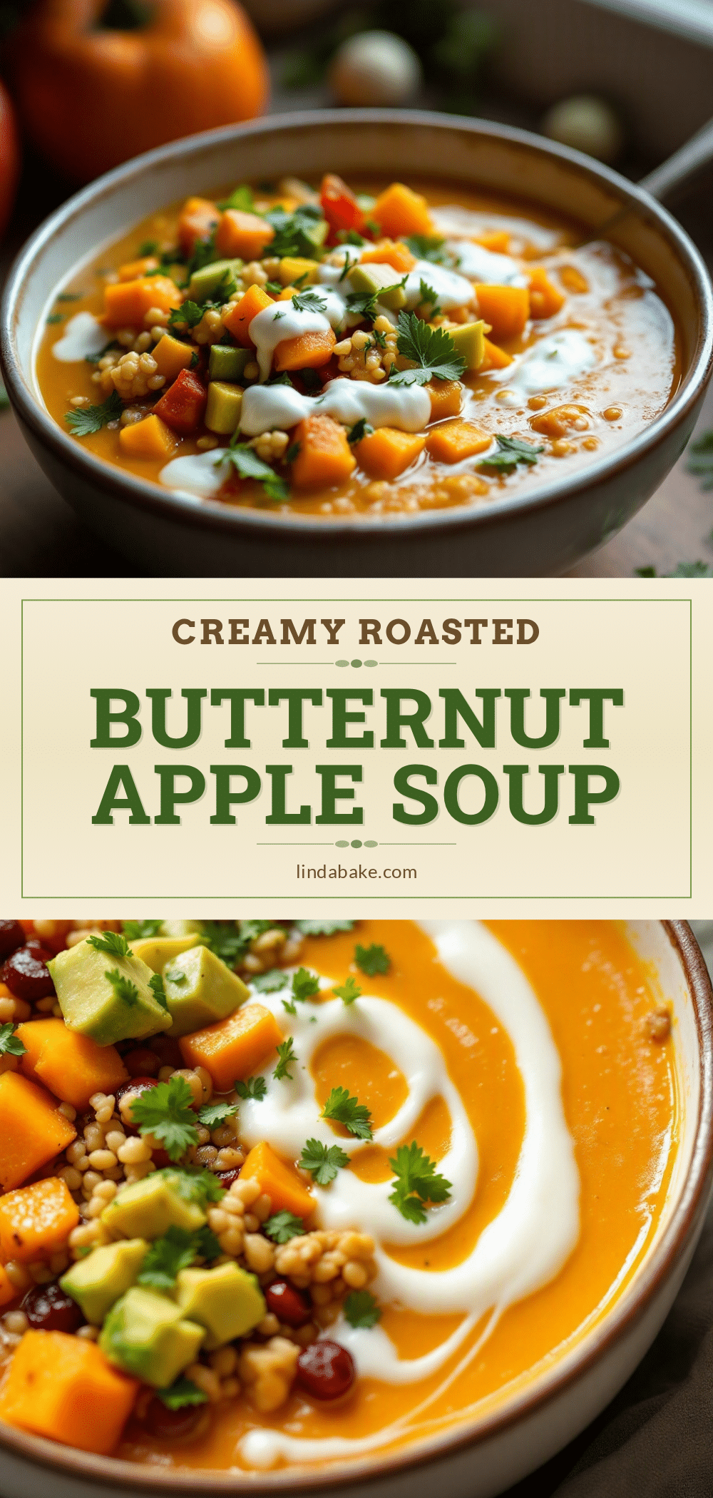 creamy roasted butternut squash and apple soup recipe