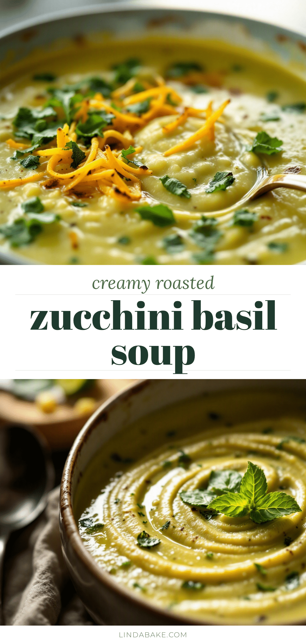 creamy roasted zucchini basil soup recipe