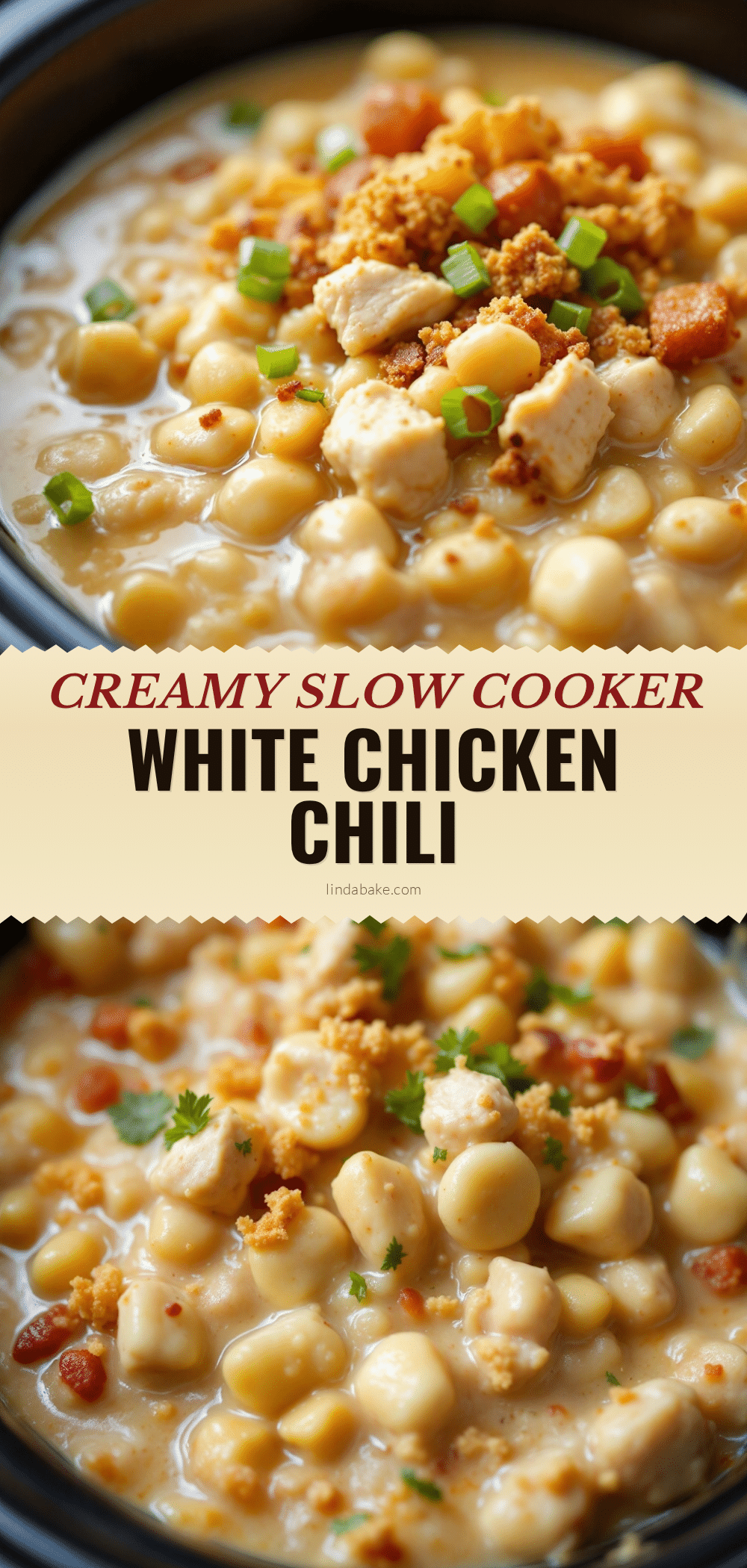 creamy slow cooker white chicken chili recipe