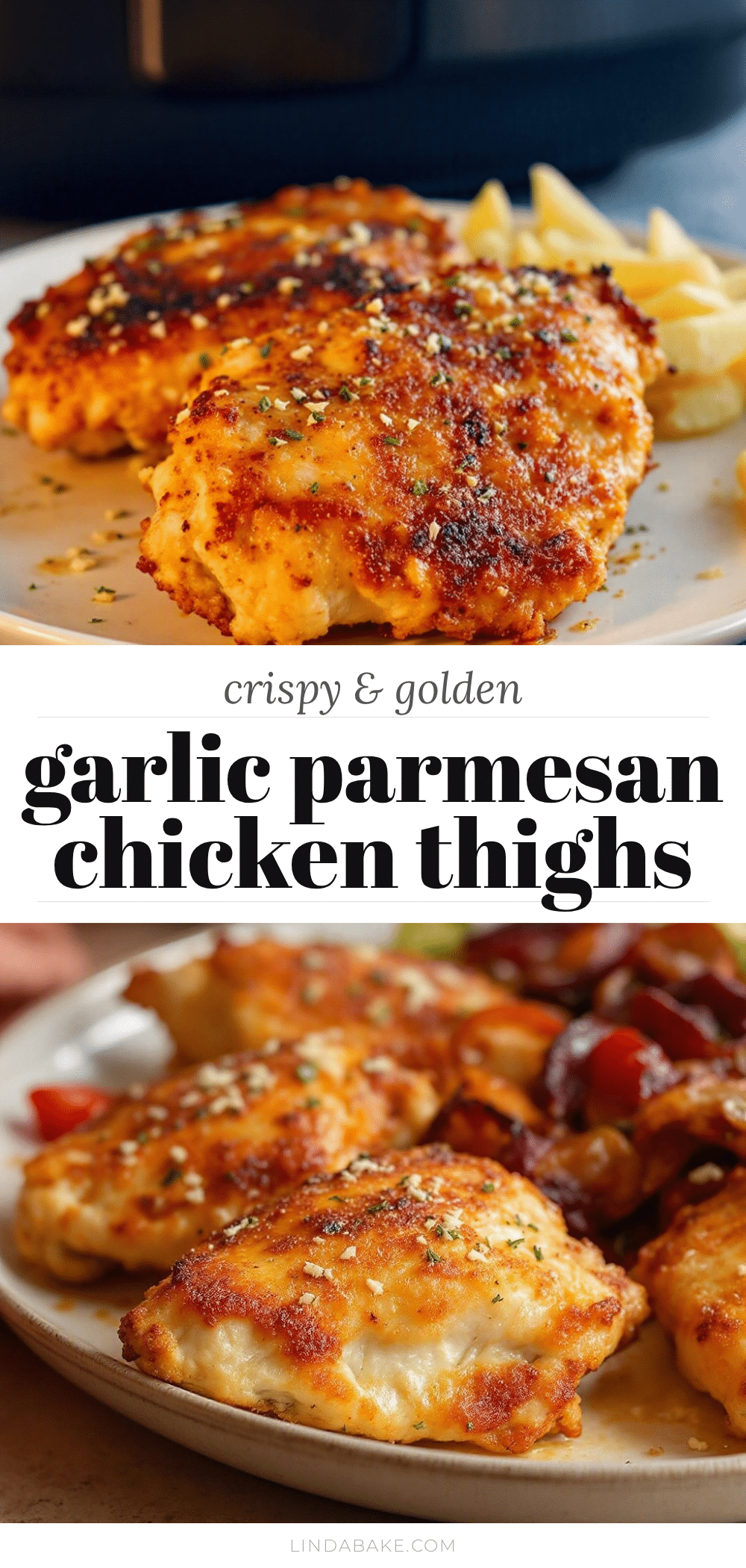 crispy garlic parmesan chicken thighs recipe
