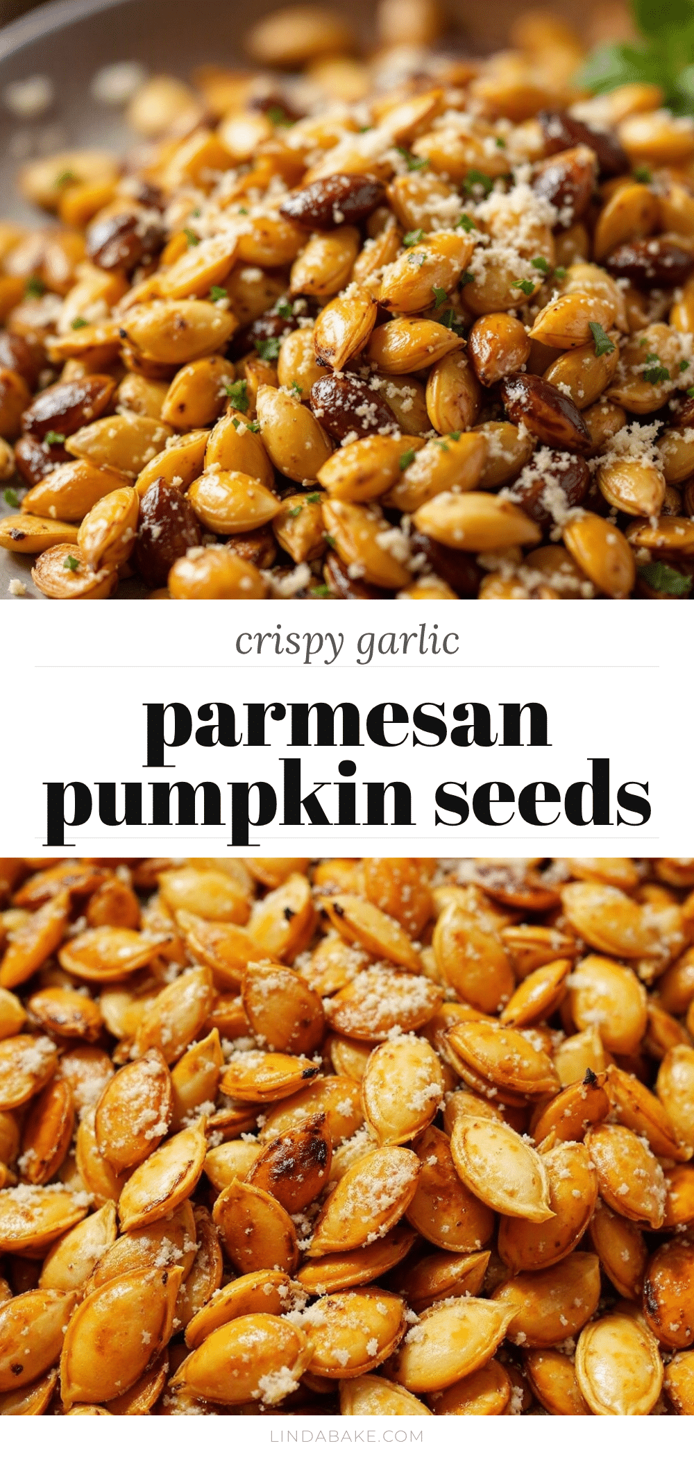 crispy garlic parmesan pumpkin seeds recipe