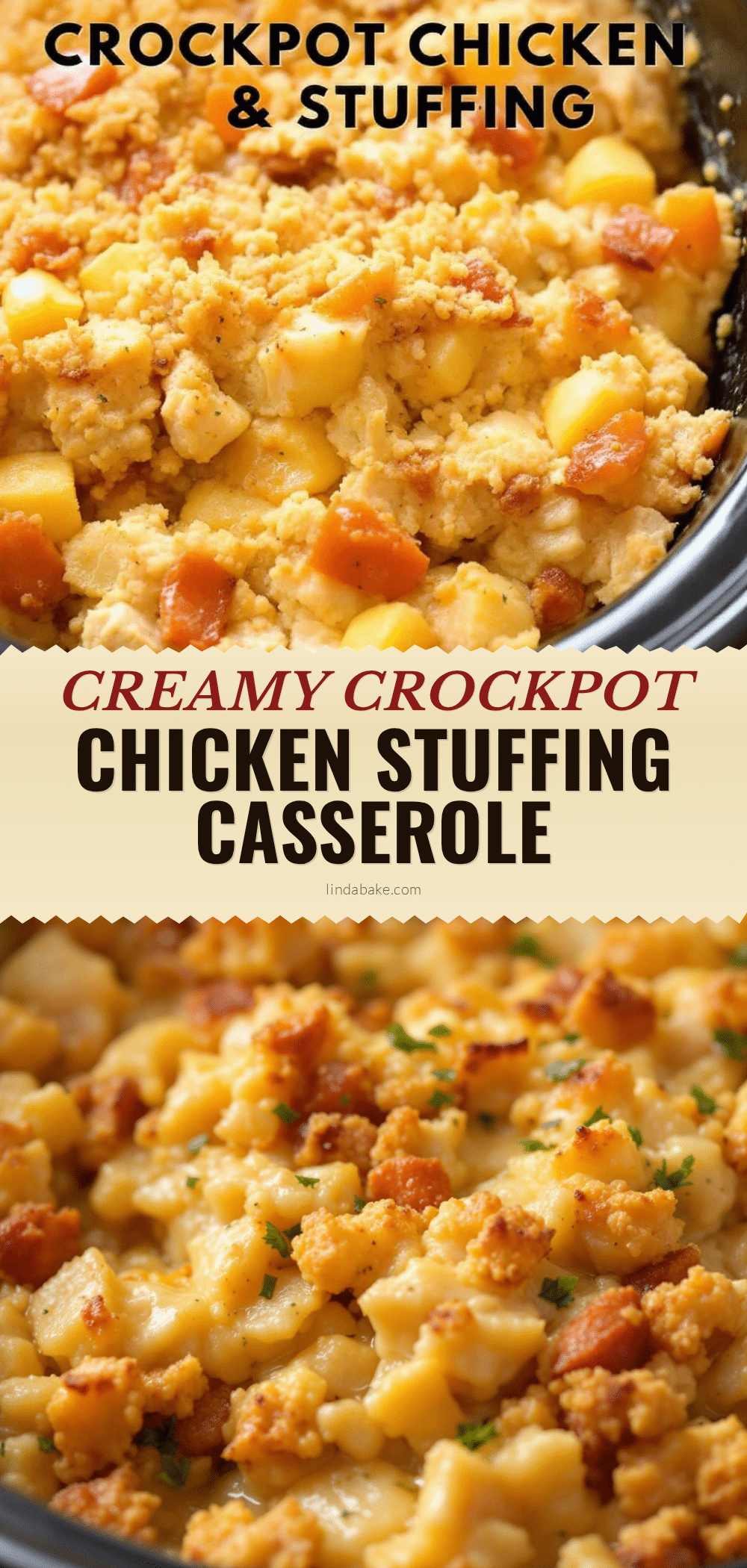 crockpot chicken and stuffing casserole recipe