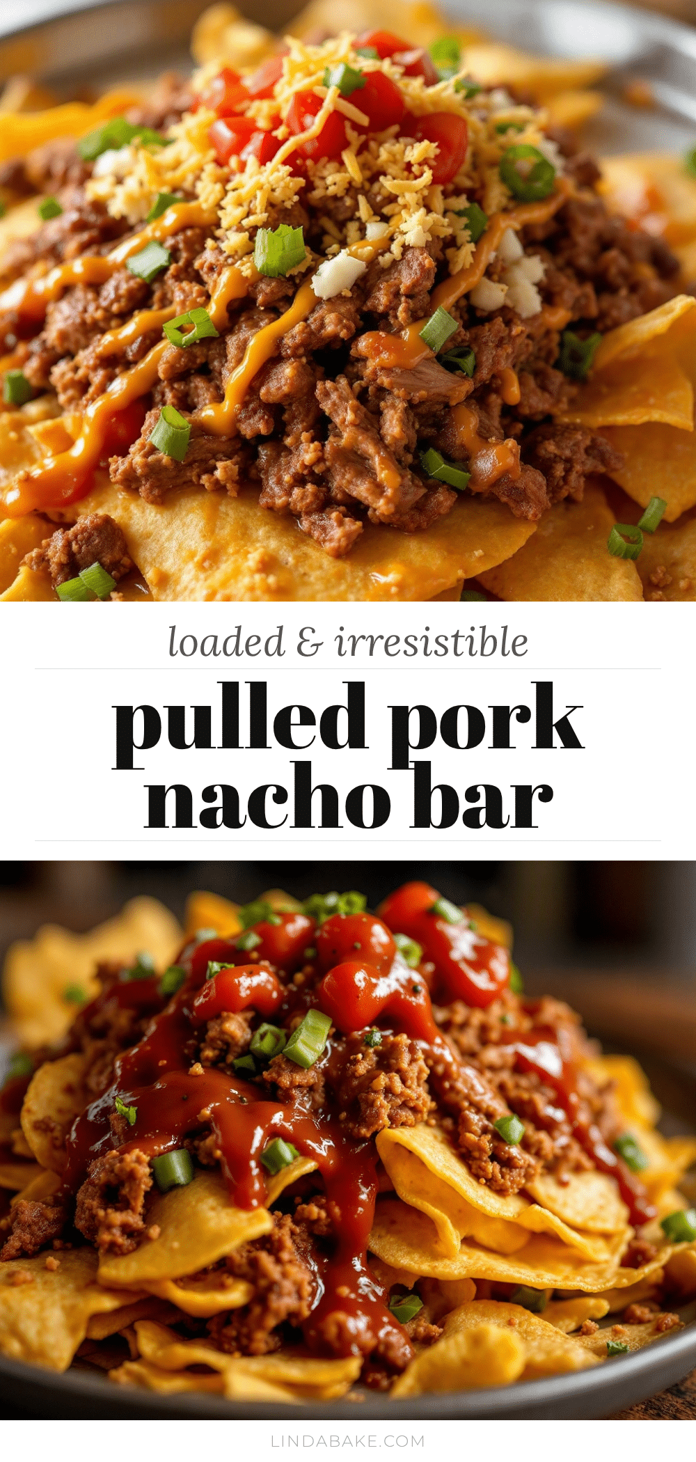 easy loaded pulled pork nacho bar for game day recipe