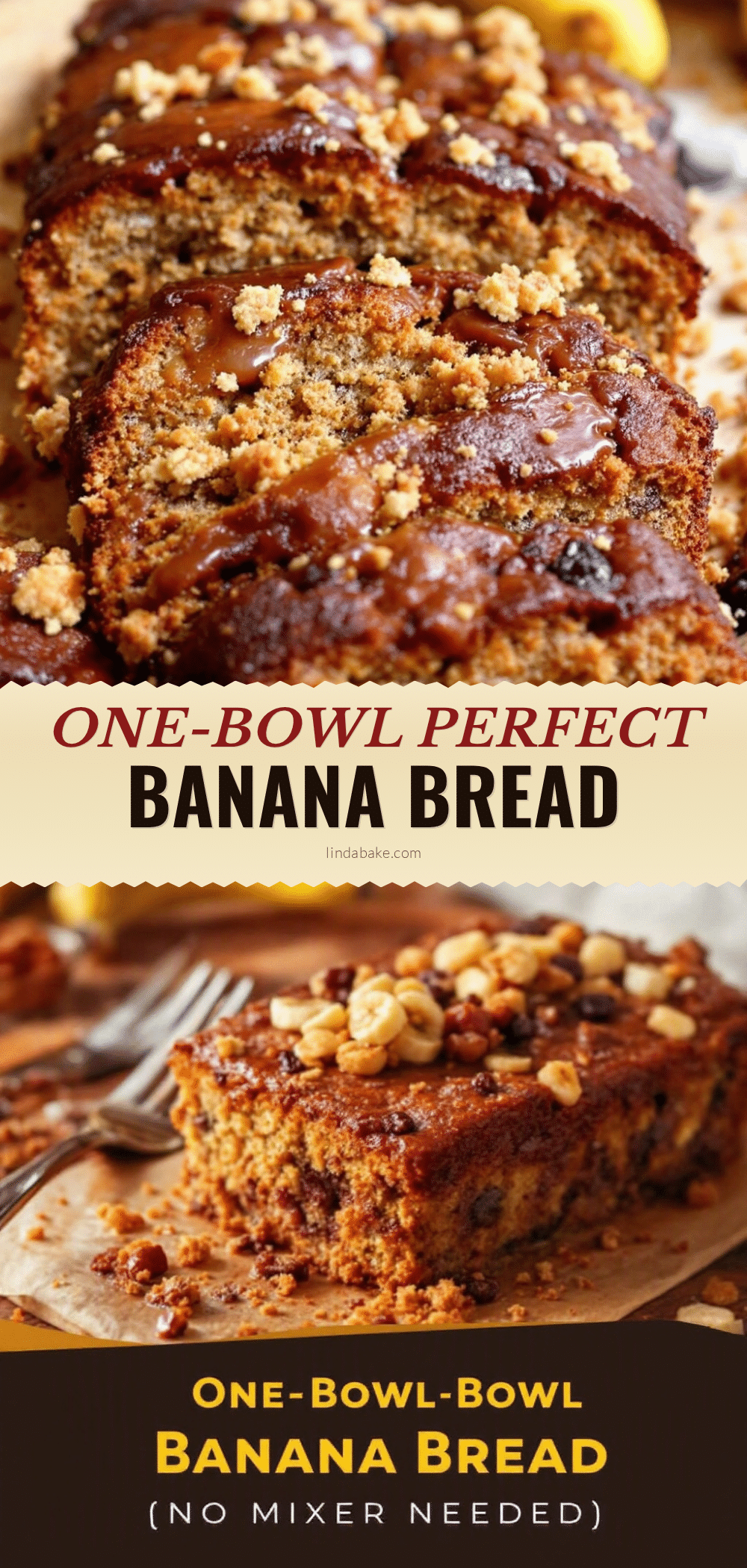 easy one-bowl banana bread no mixer needed recipe