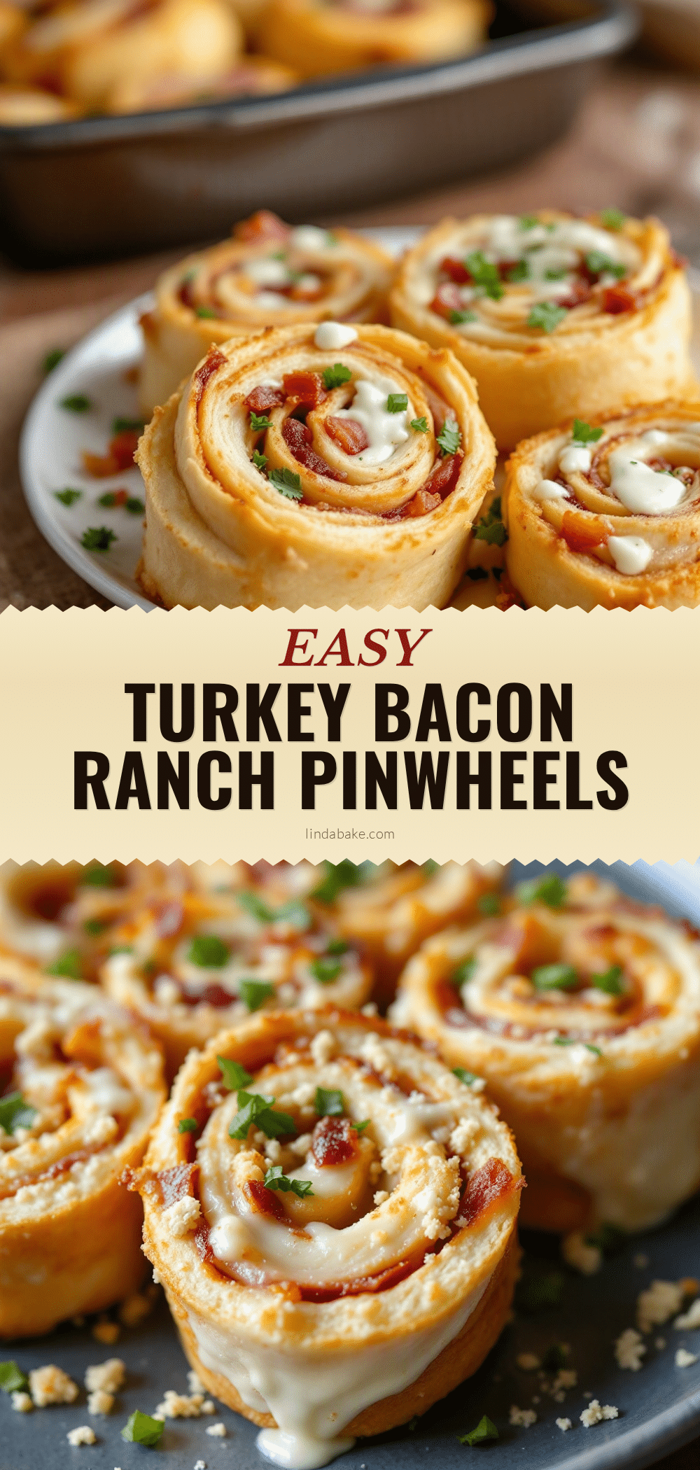 Easy Turkey Bacon Ranch Lunchbox Pinwheels recipe