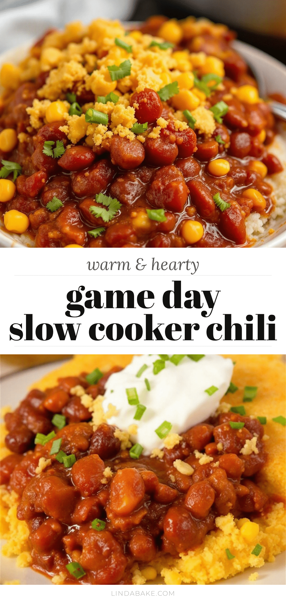 game day slow cooker chili recipe