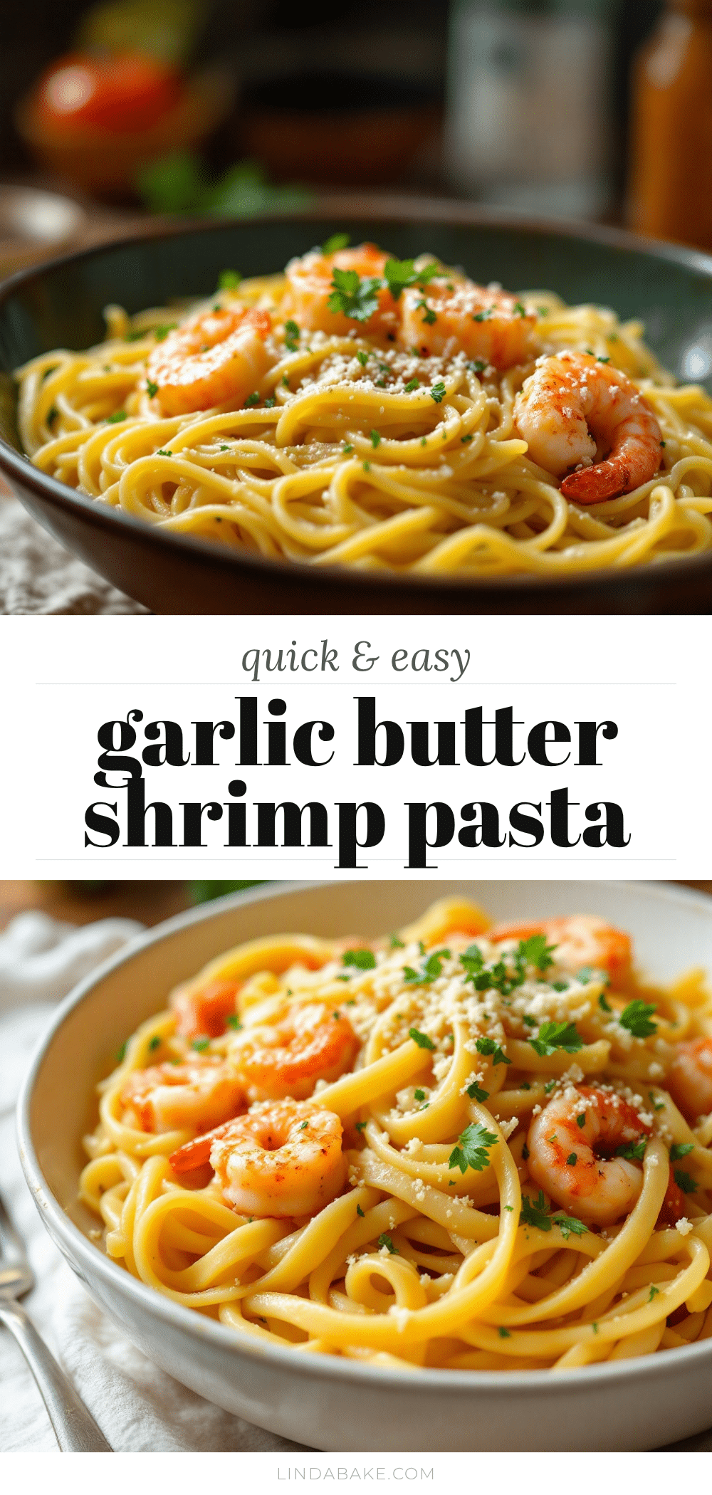 garlic butter shrimp pasta recipe