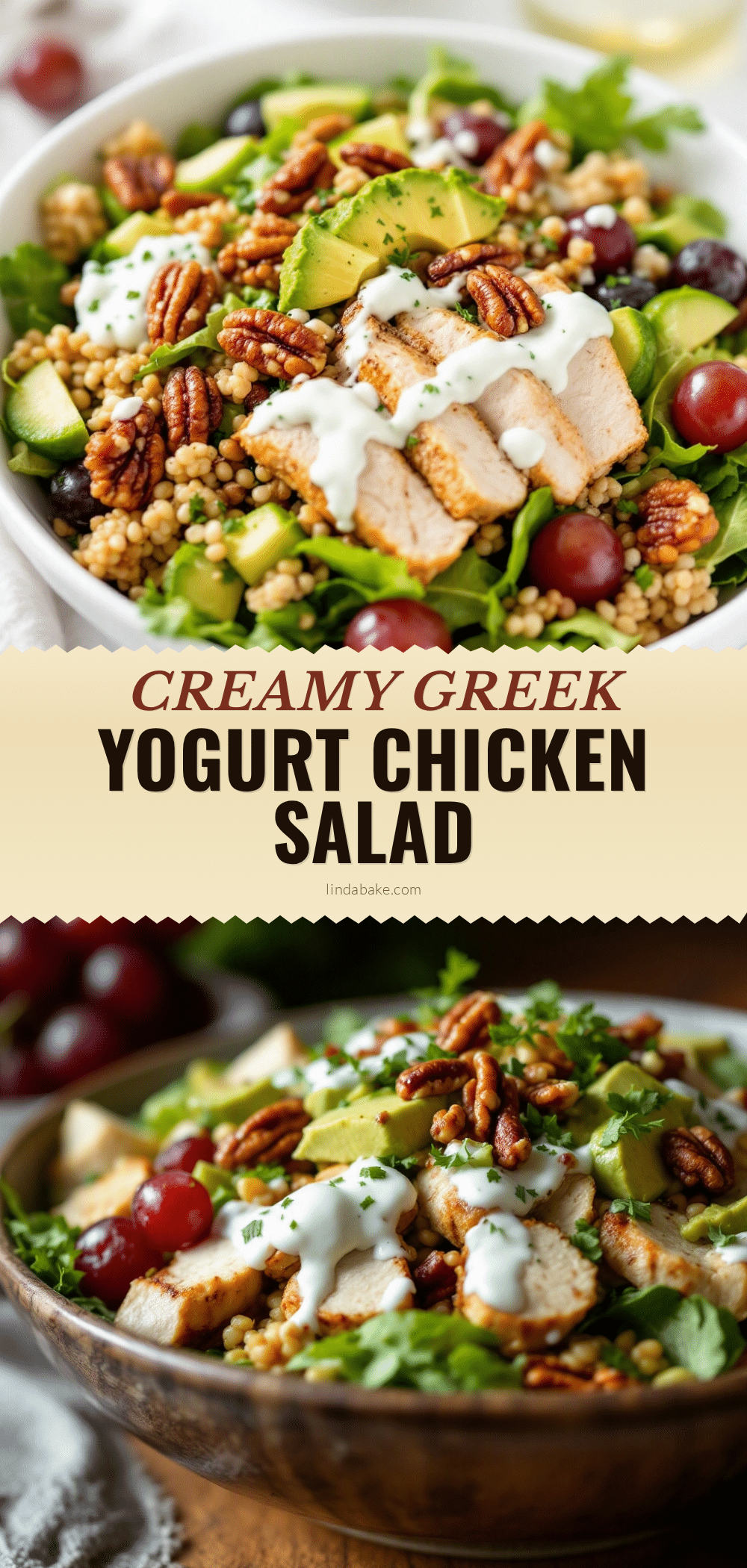 greek yogurt chicken salad with grapes and pecans recipe