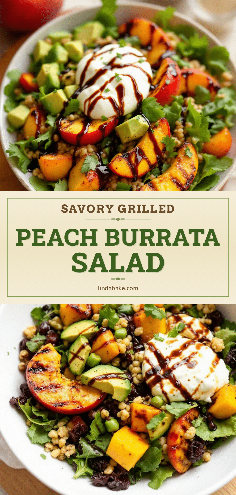 grilled peach and burrata salad recipe