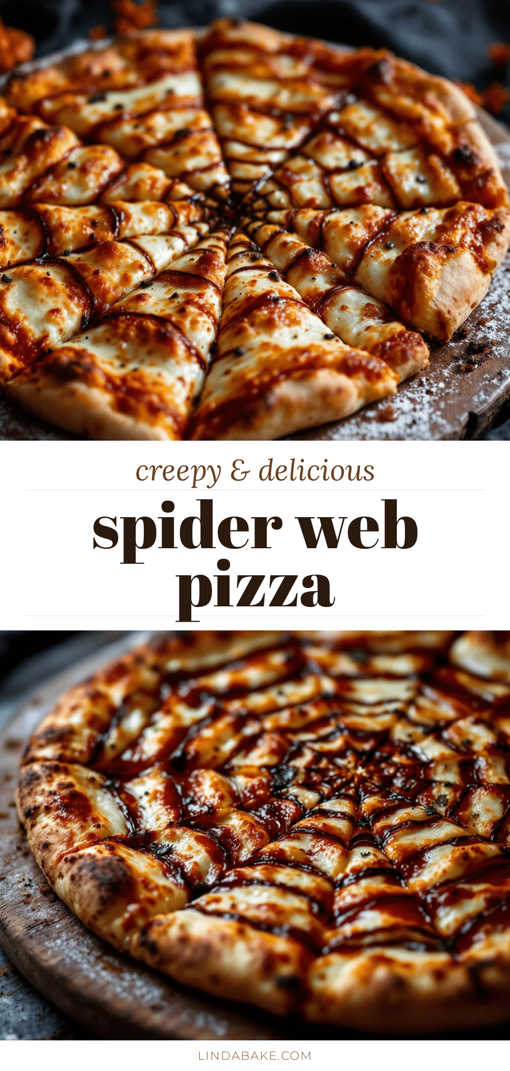 Halloween Spider Web Pizza recipe