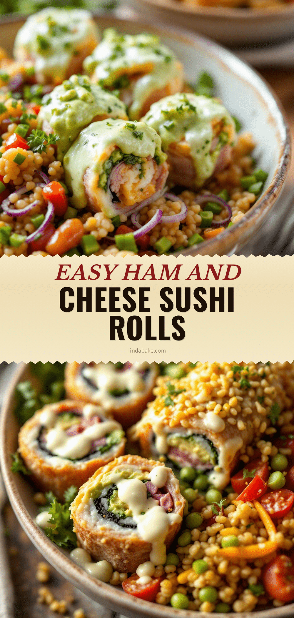 ham and cheese sushi rolls recipe