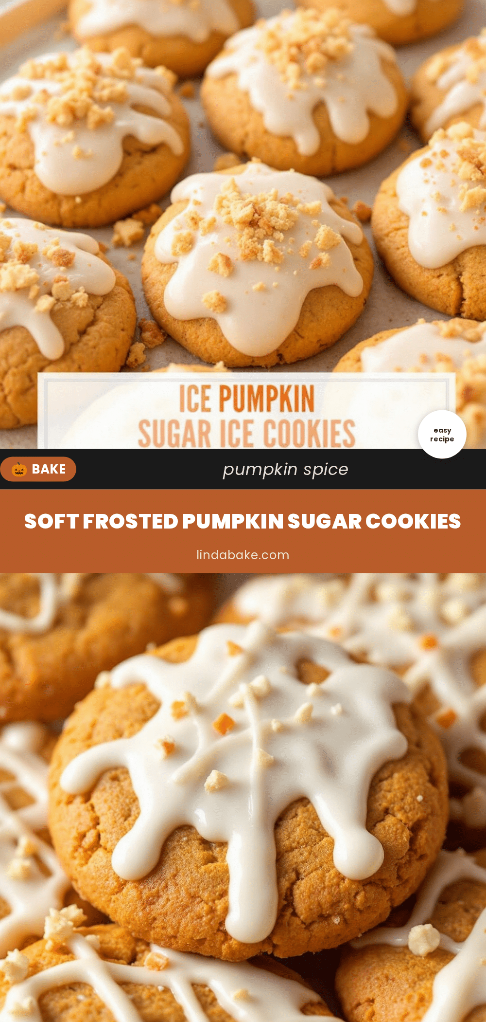 iced pumpkin sugar cookies recipe