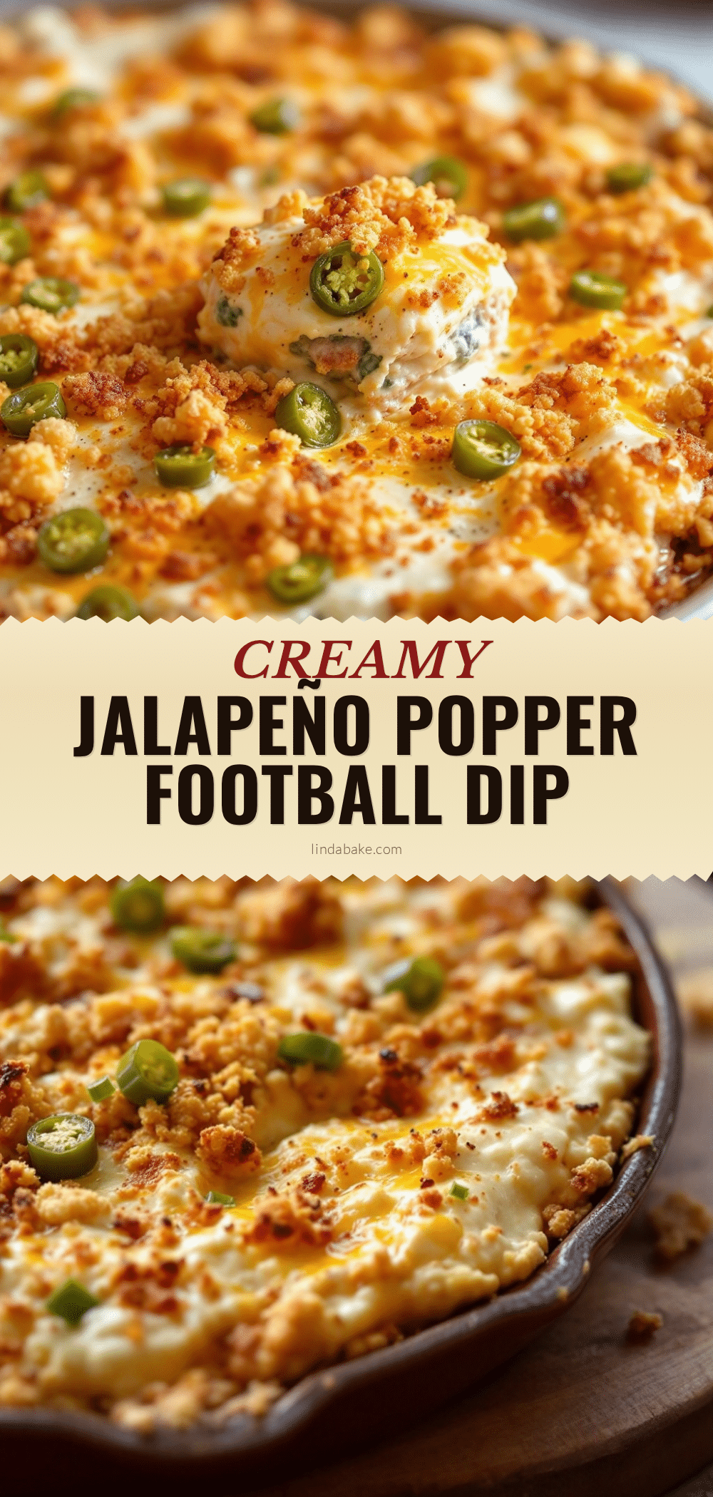 jalapeño popper football dip recipe