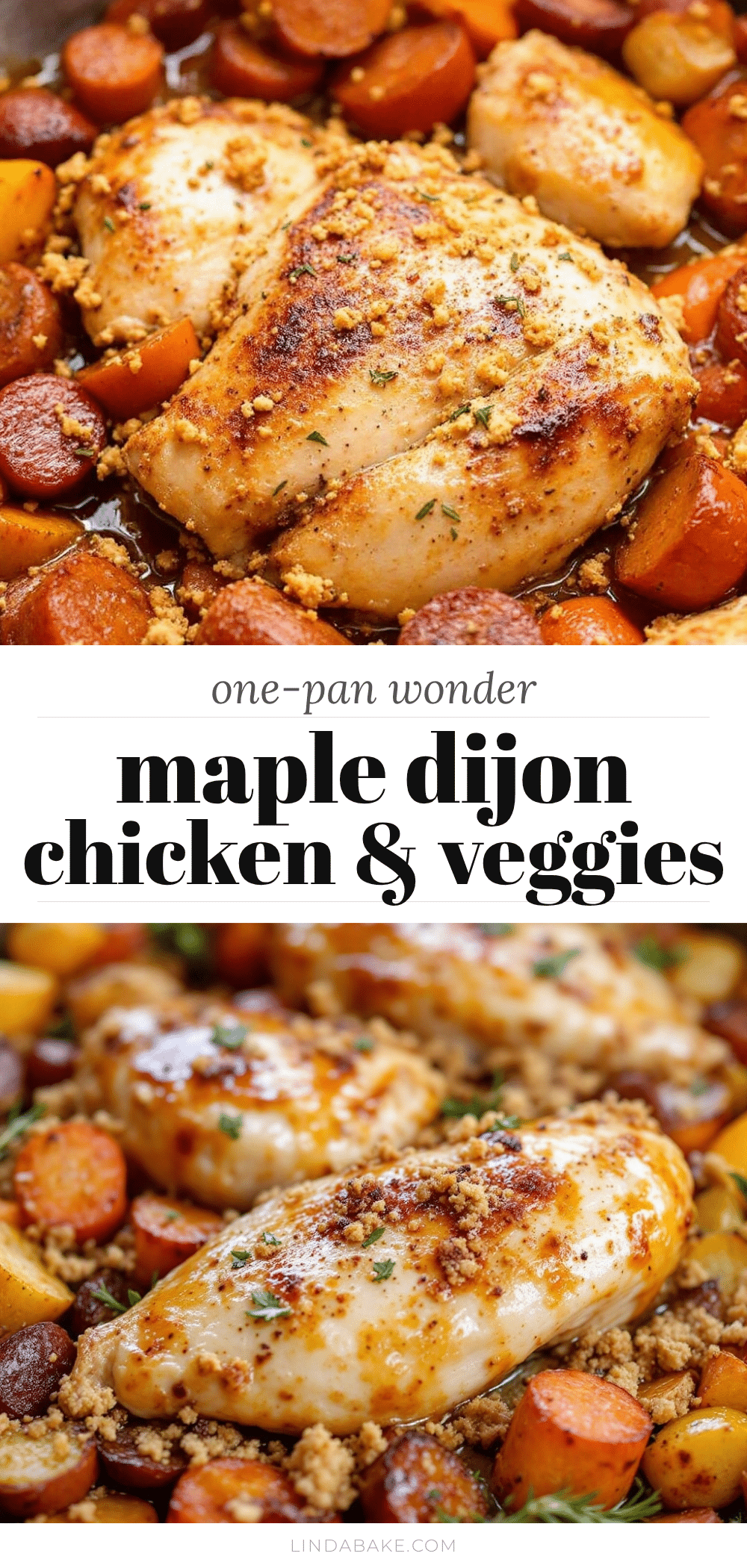 maple dijon chicken and root vegetables recipe