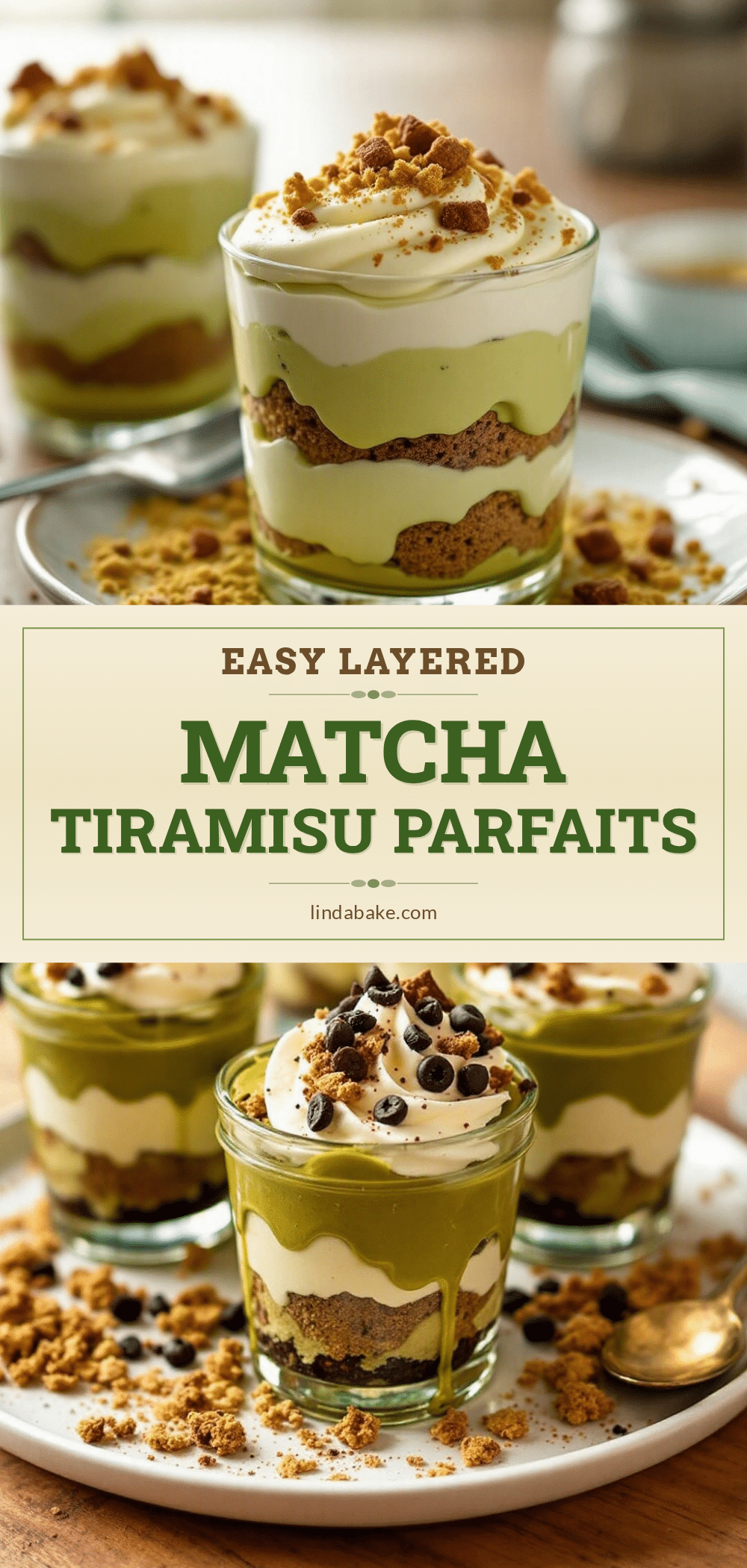 matcha green tea tiramisu parfaits recipe