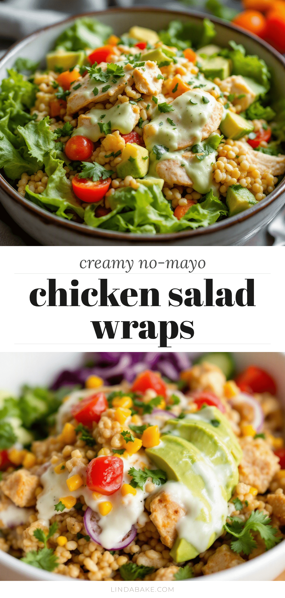 no-mayo chicken salad wraps recipe