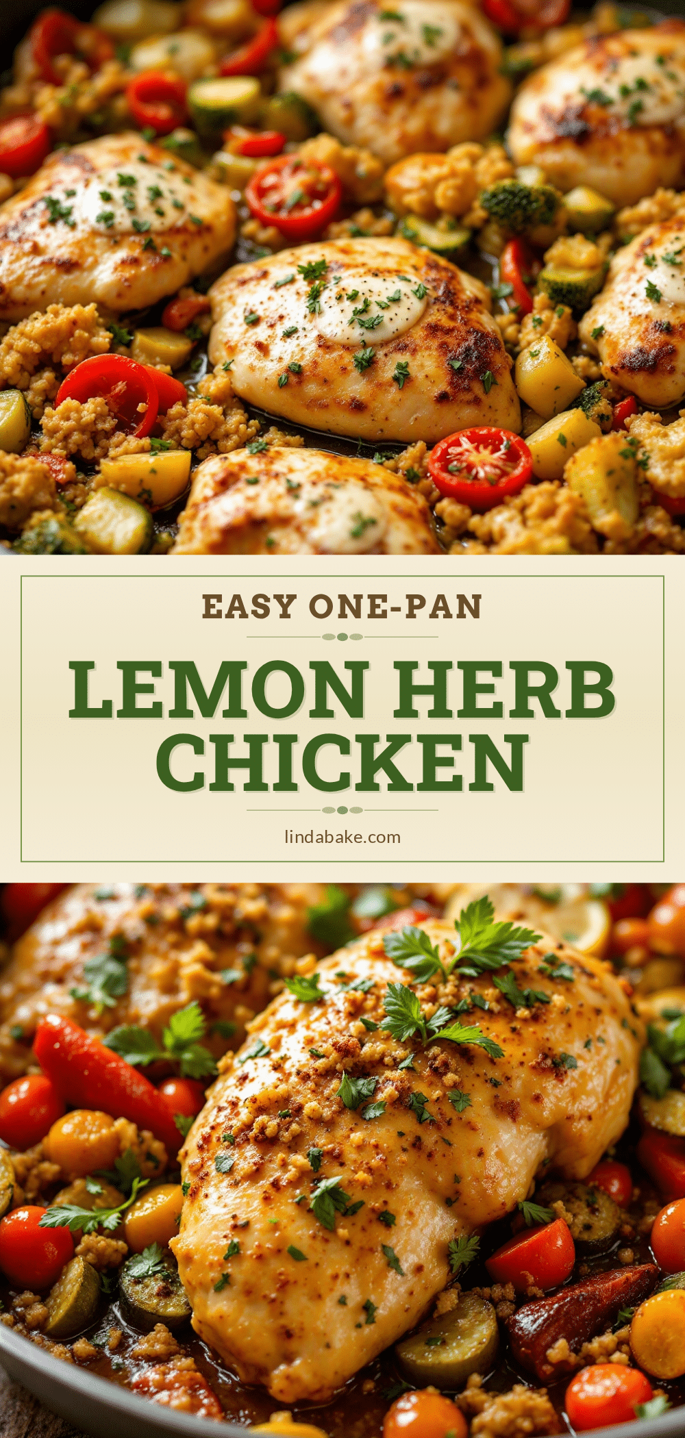 one-pan lemon herb chicken and veggies recipe