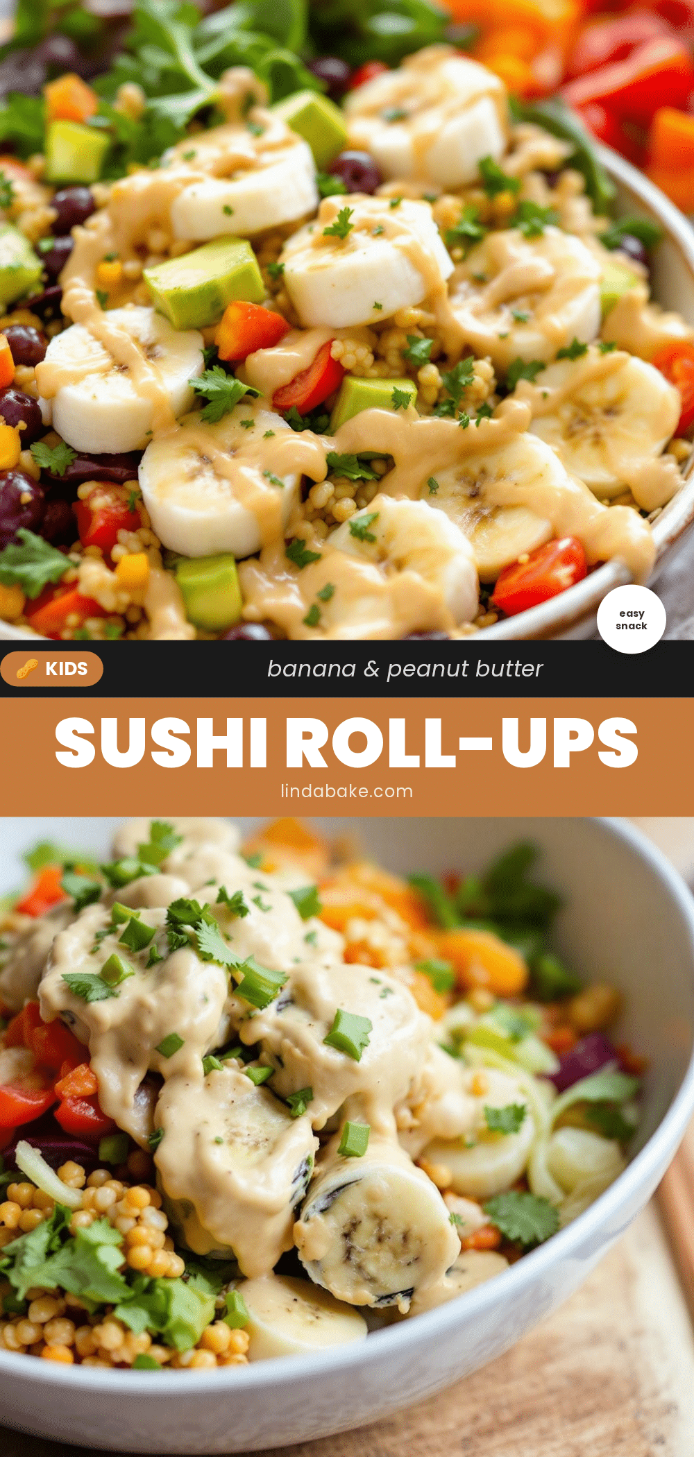 peanut butter banana sushi roll-ups recipe