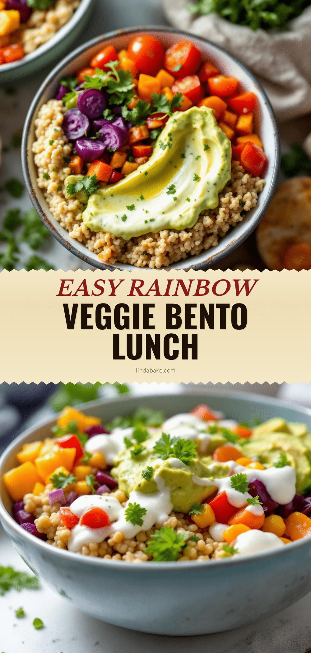 rainbow veggie & hummus bento lunchbox recipe