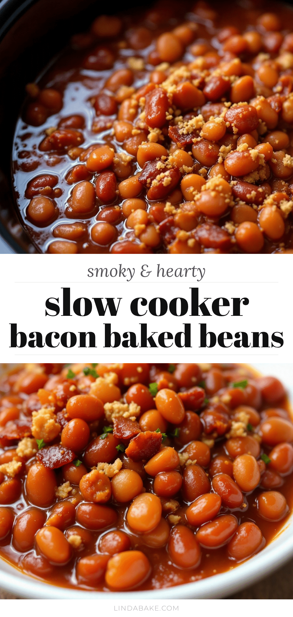 slow cooker smoky bacon baked beans recipe