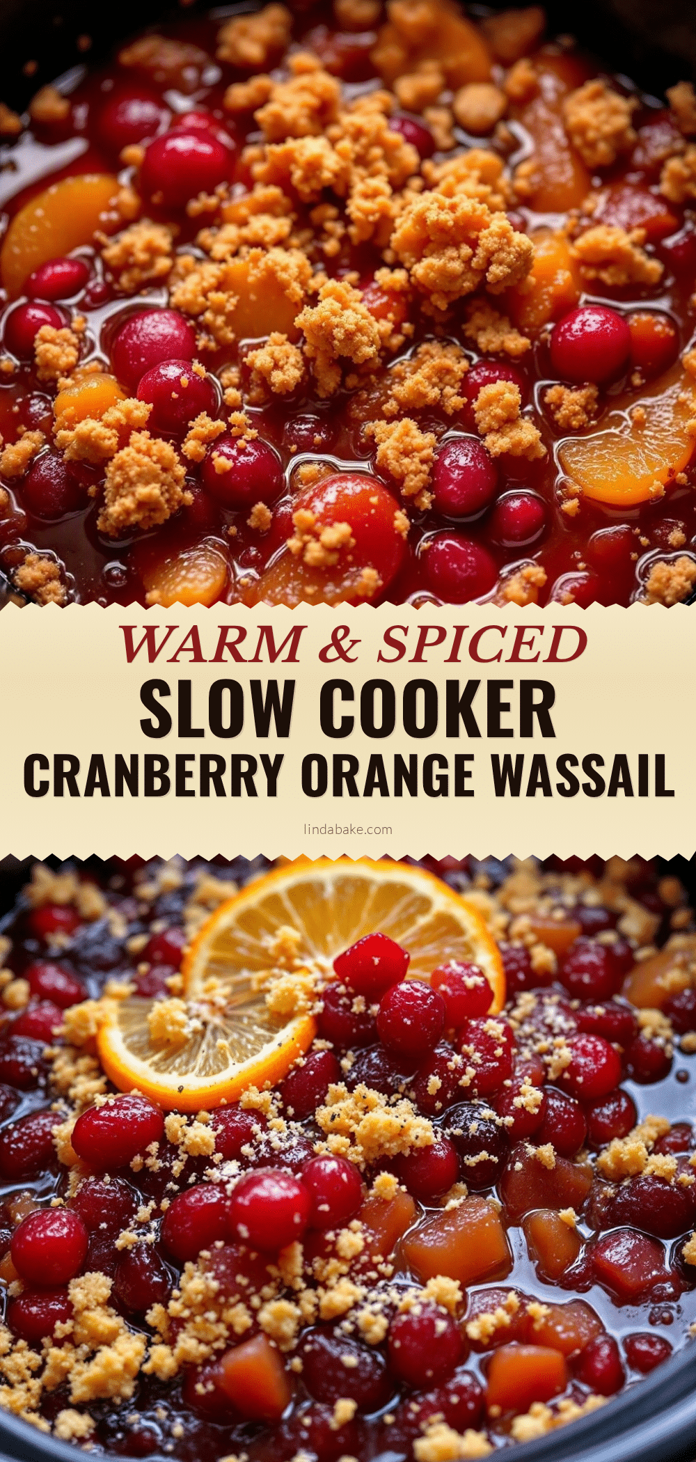 slow cooker wassail with cranberry and orange recipe