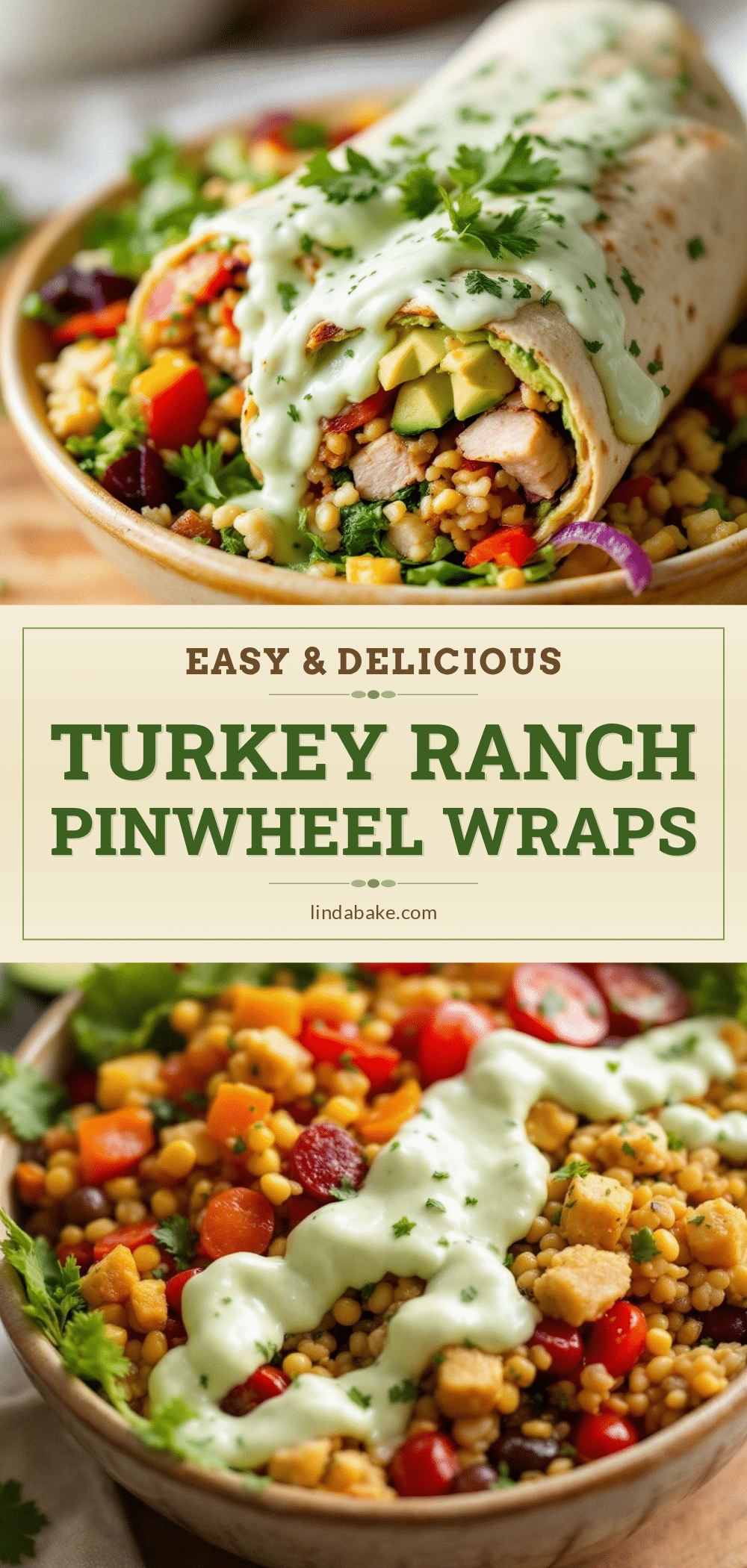 Turkey Ranch Pinwheel Wraps recipe
