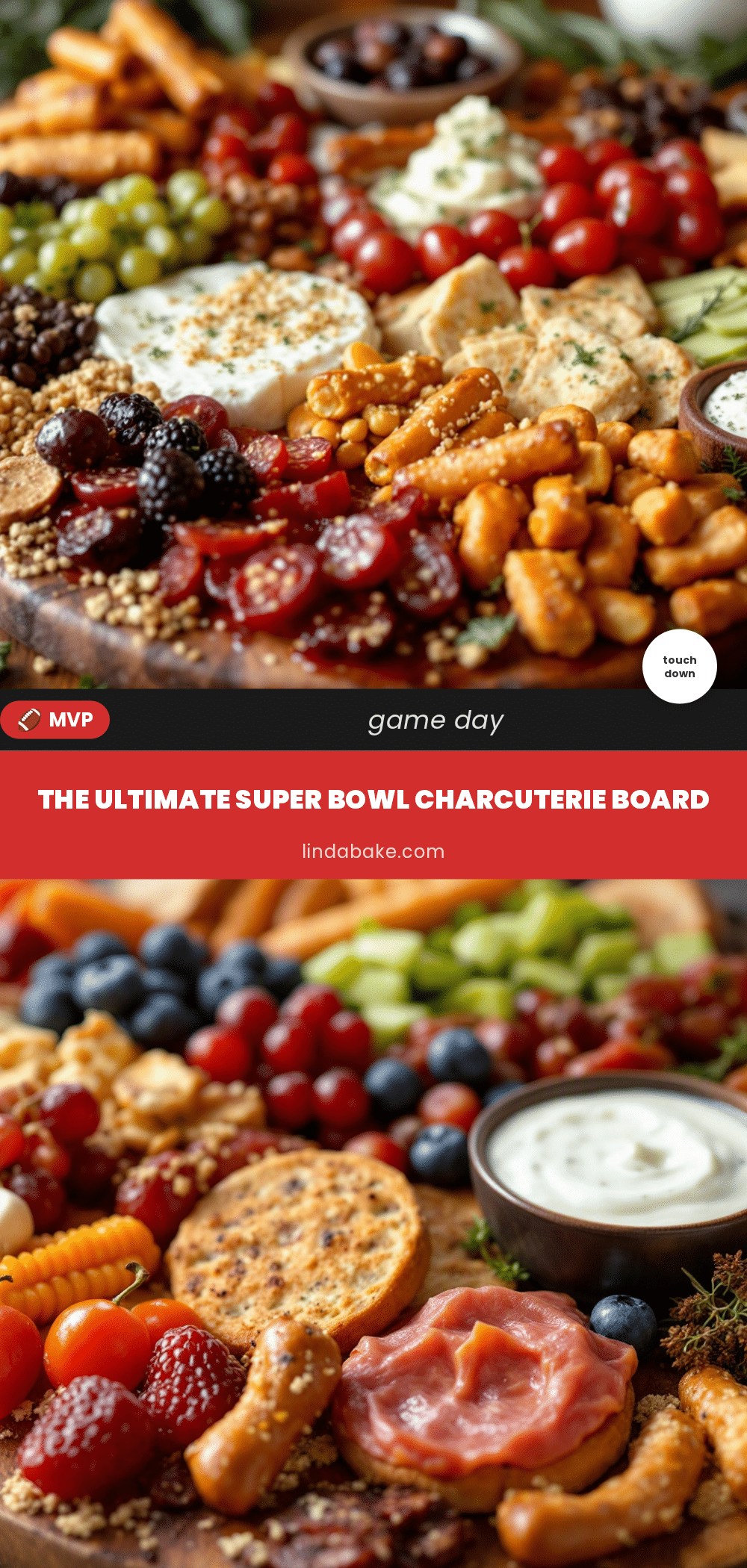Ultimate Super Bowl Charcuterie Board with Pretzel Rods recipe