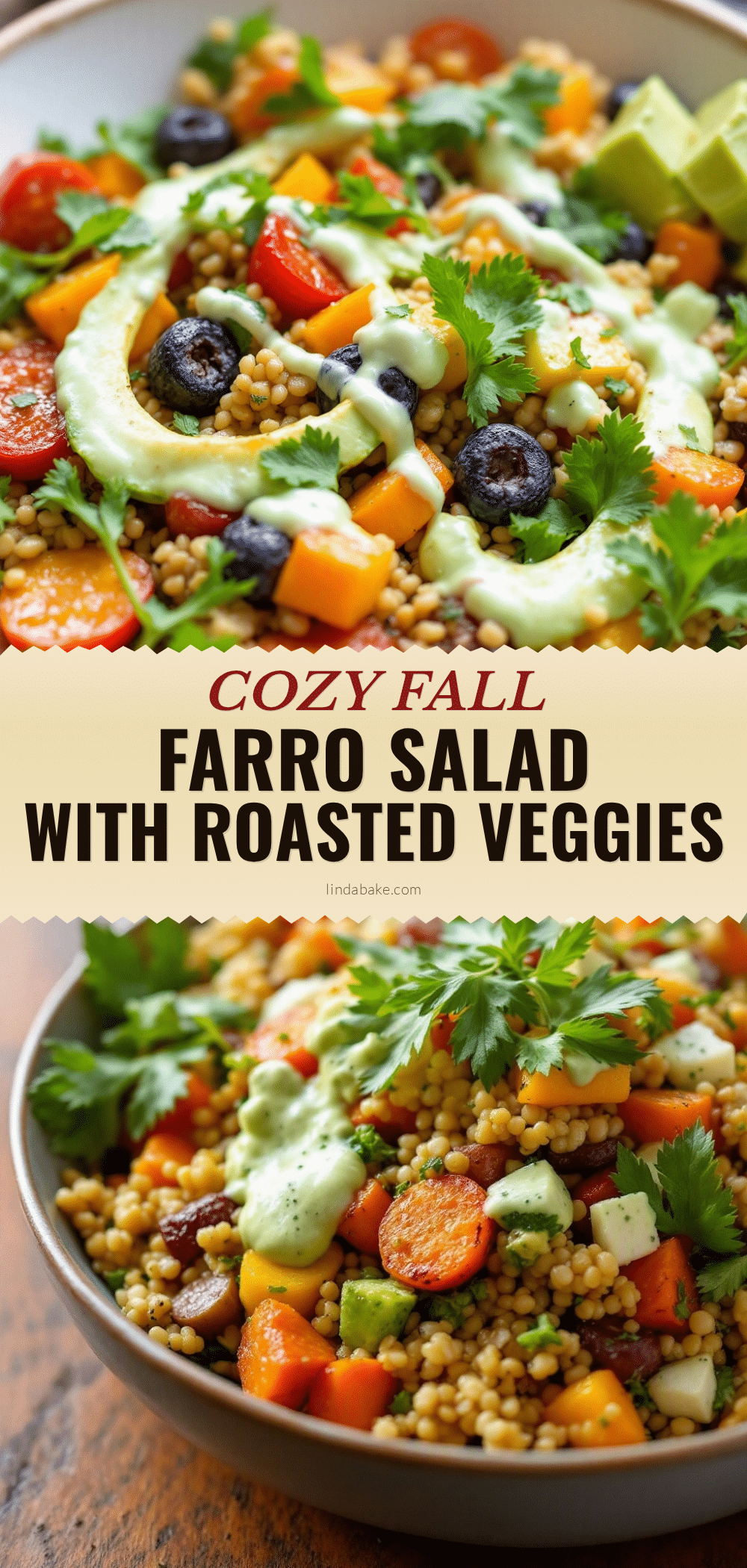 warm fall farro salad recipe
