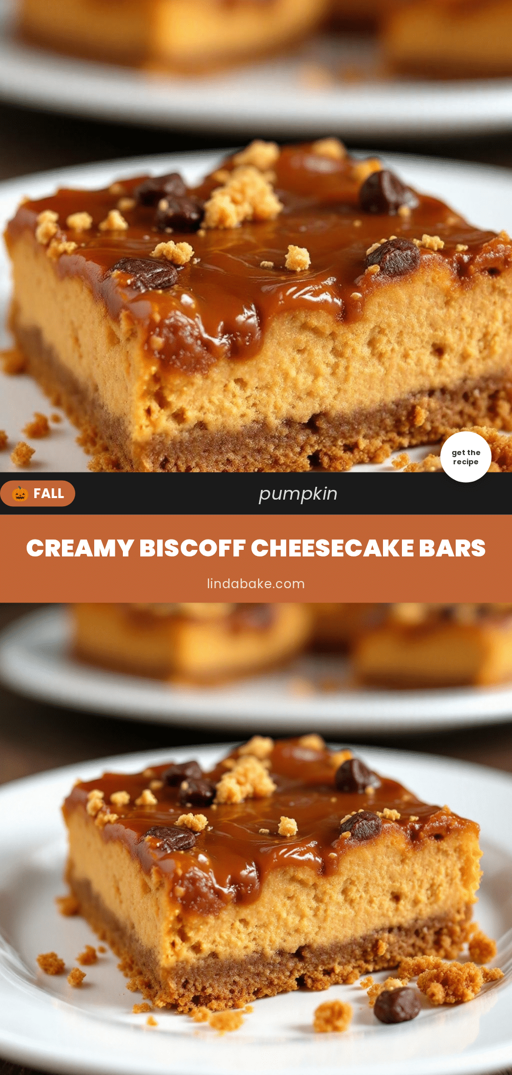 Biscoff pumpkin cheesecake bars recipe