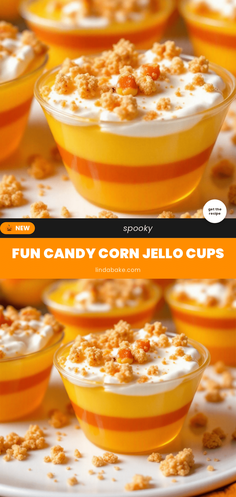 candy corn layered jello cups recipe