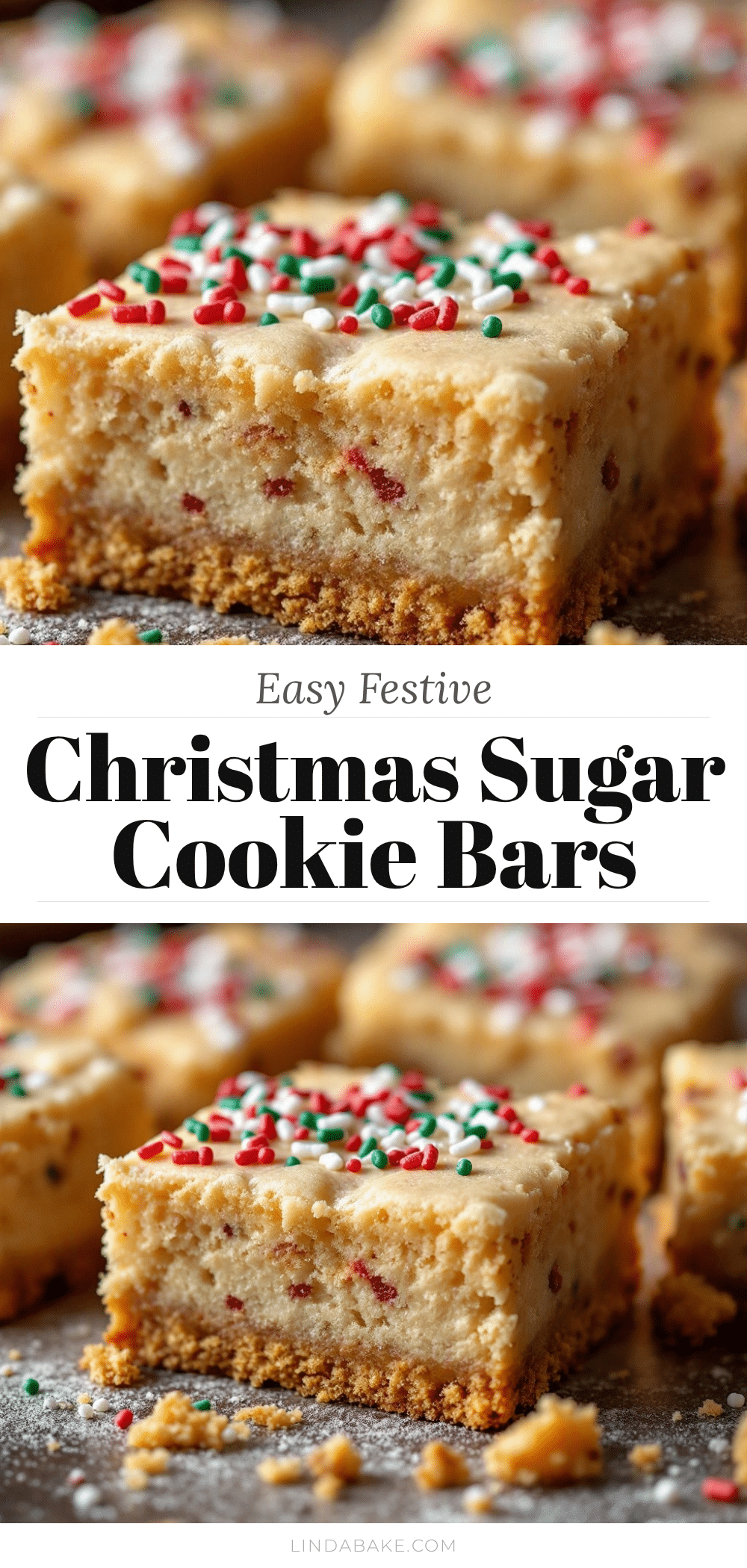 Christmas Sugar Cookie Bars recipe