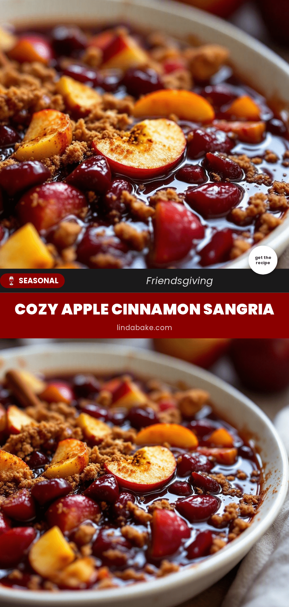 Cozy Friendsgiving Apple Cinnamon Sangria recipe