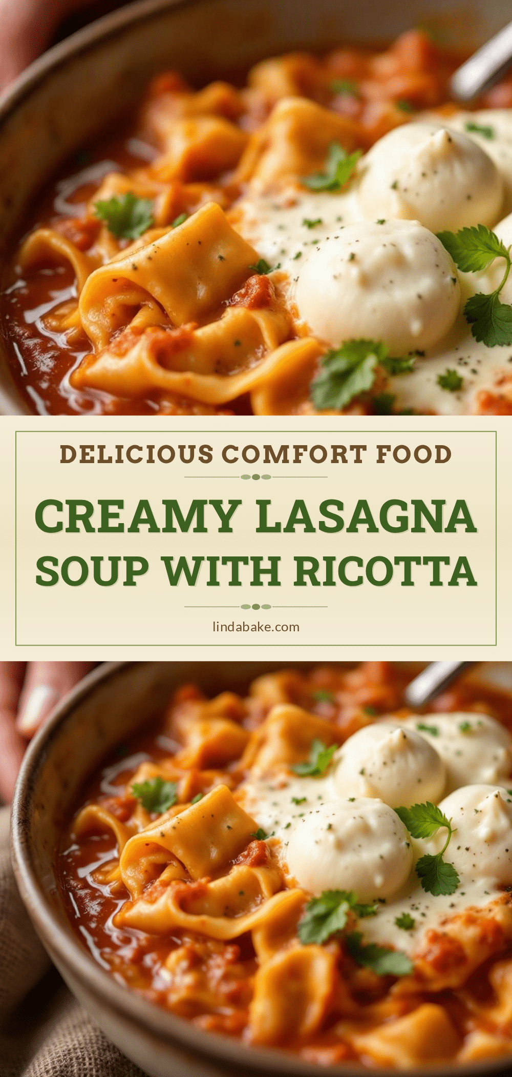 cozy lasagna soup with ricotta recipe