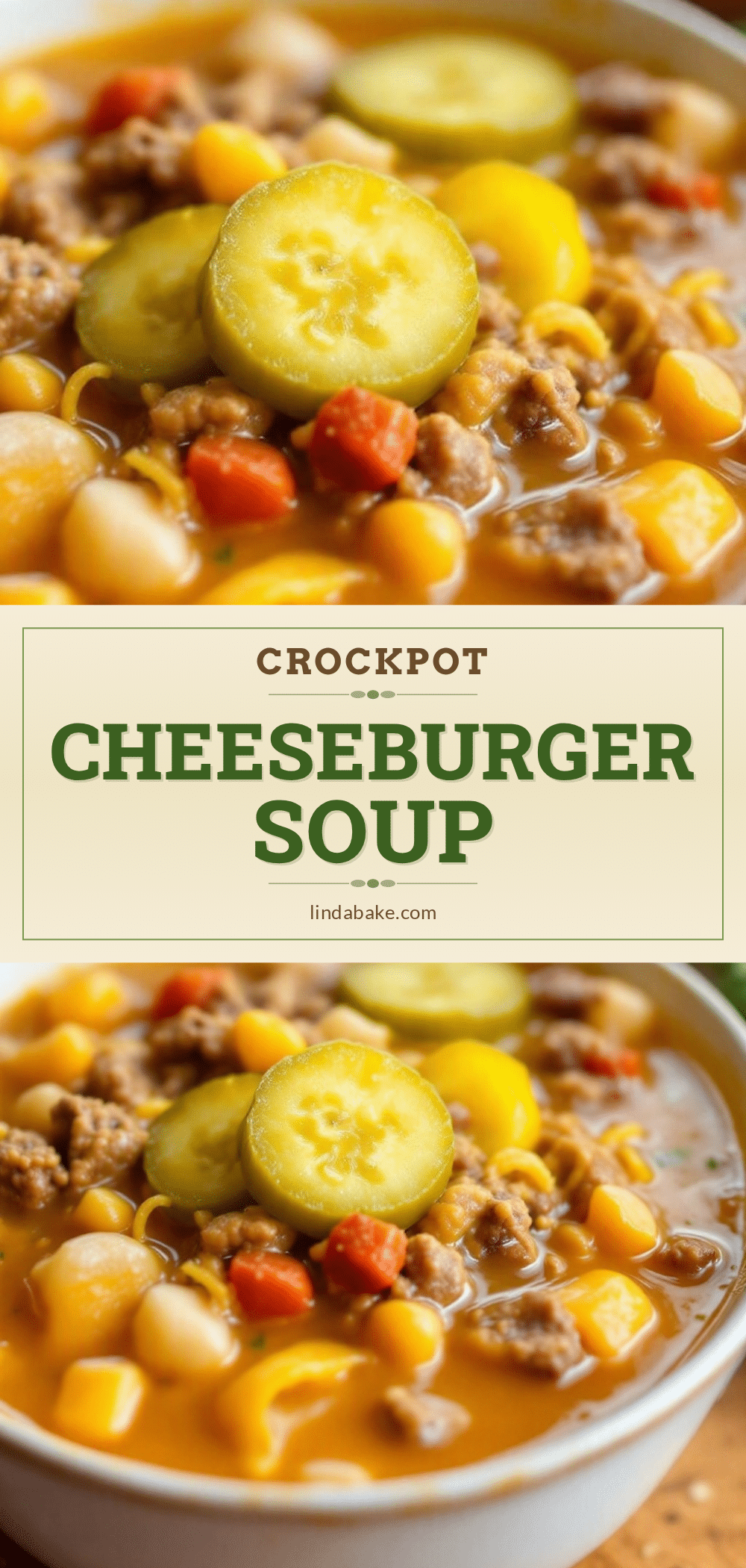 creamy crockpot cheeseburger soup recipe