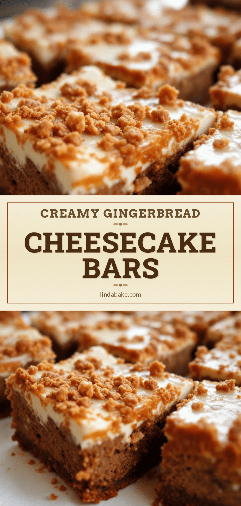 creamy gingerbread cheesecake bars recipe