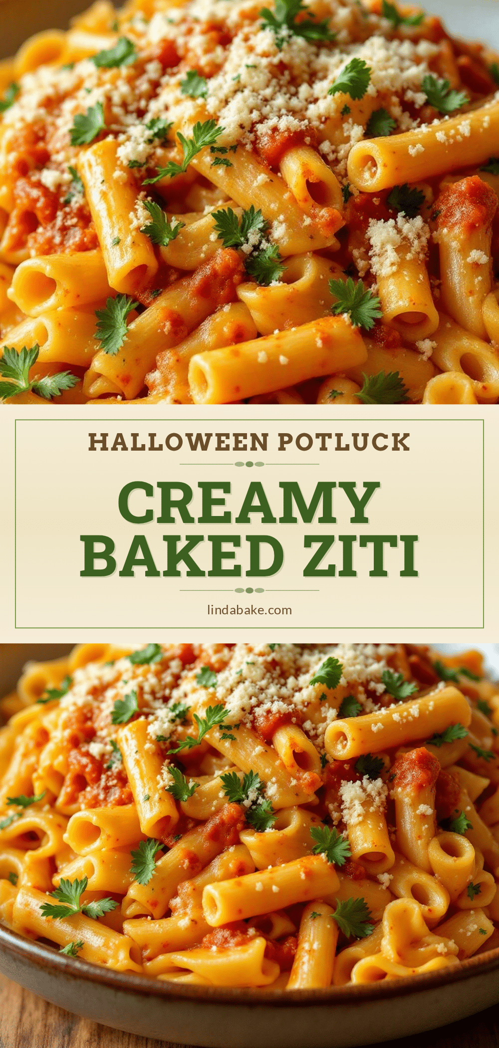 creamy halloween potluck baked ziti for a crowd recipe
