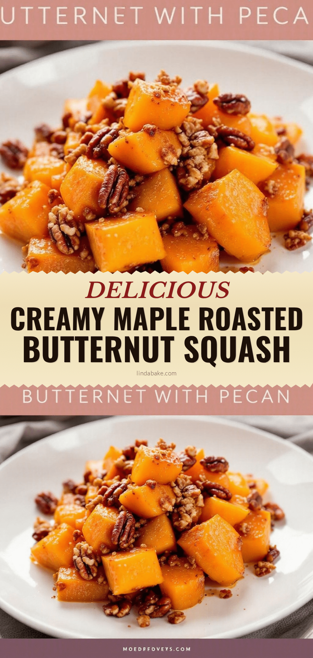 Creamy Maple Roasted Butternut Squash recipe