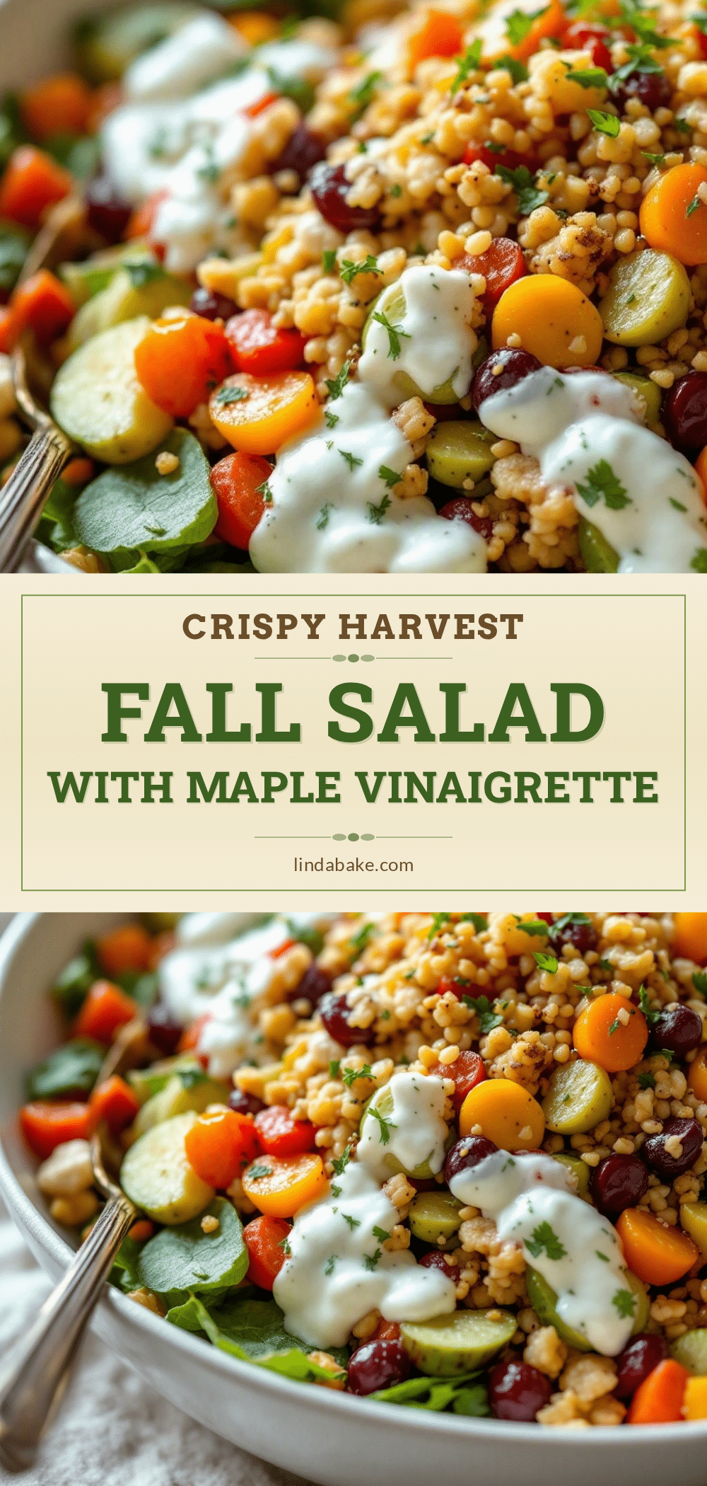 crispy harvest fall salad with maple vinaigrette recipe